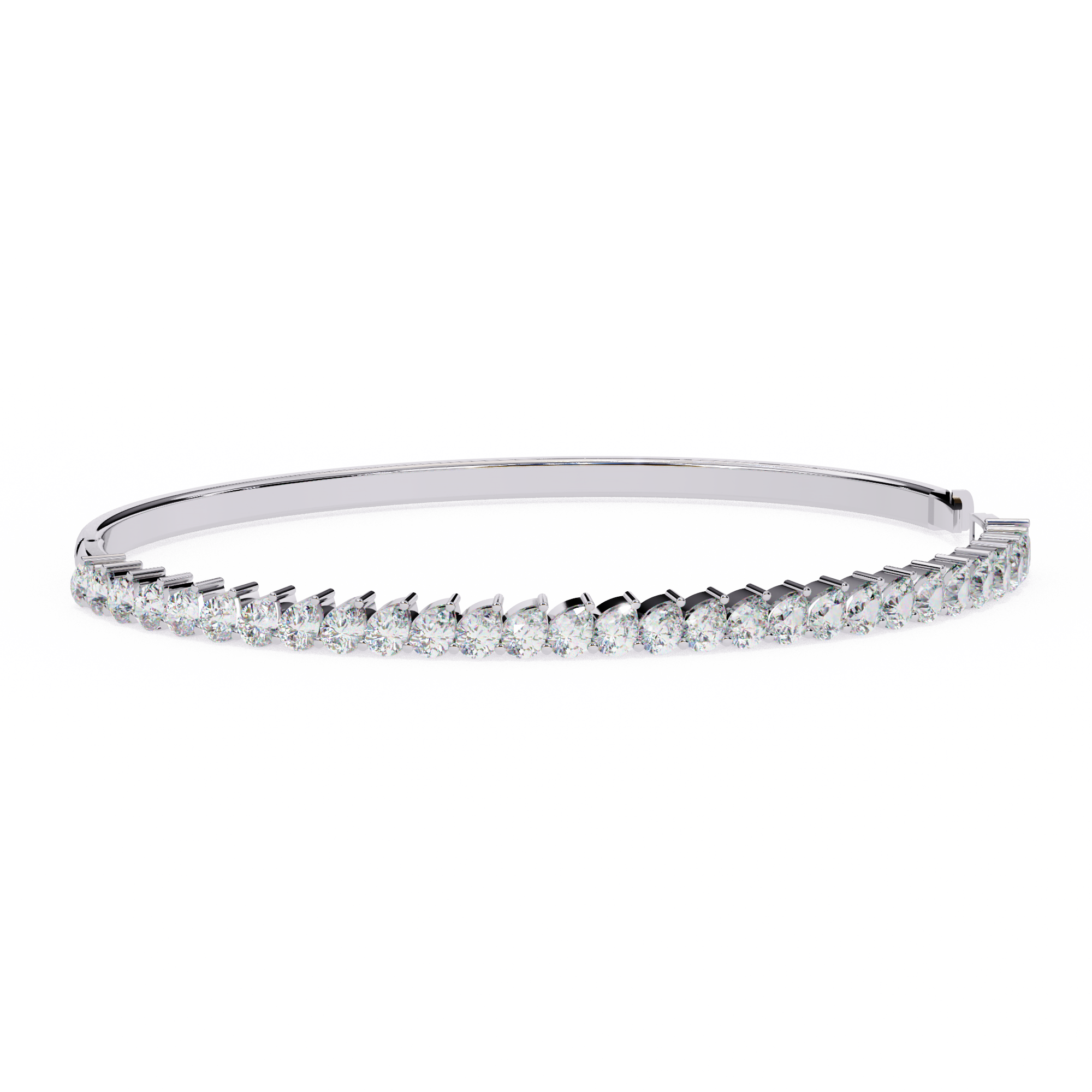Radiant Pear Diamond Bangle Bracelet