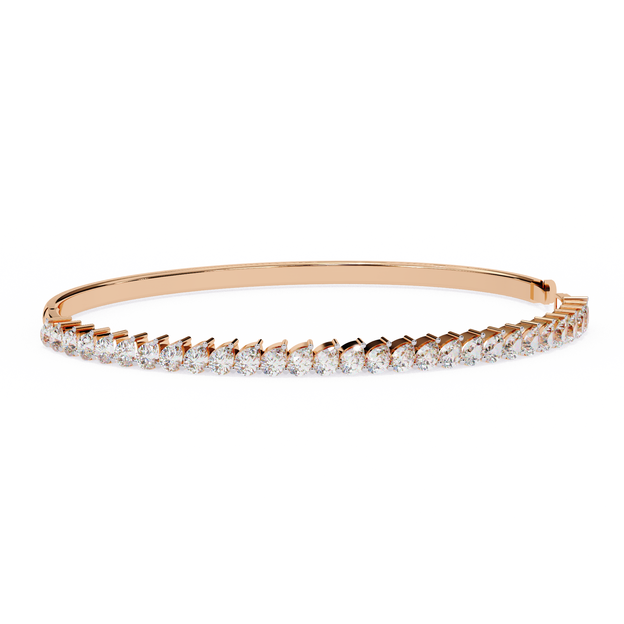 Radiant Pear Diamond Bangle Bracelet