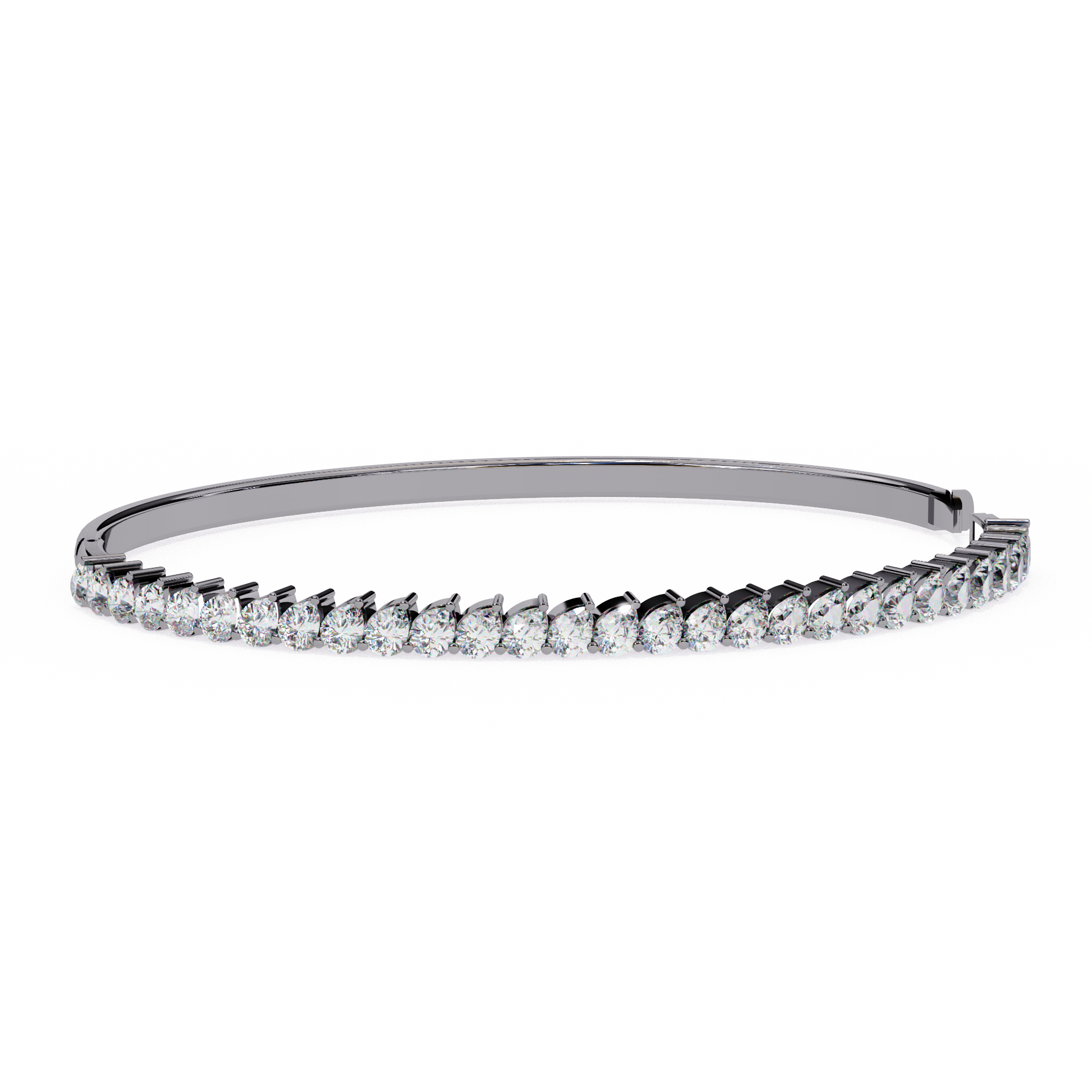 Radiant Pear Diamond Bangle Bracelet