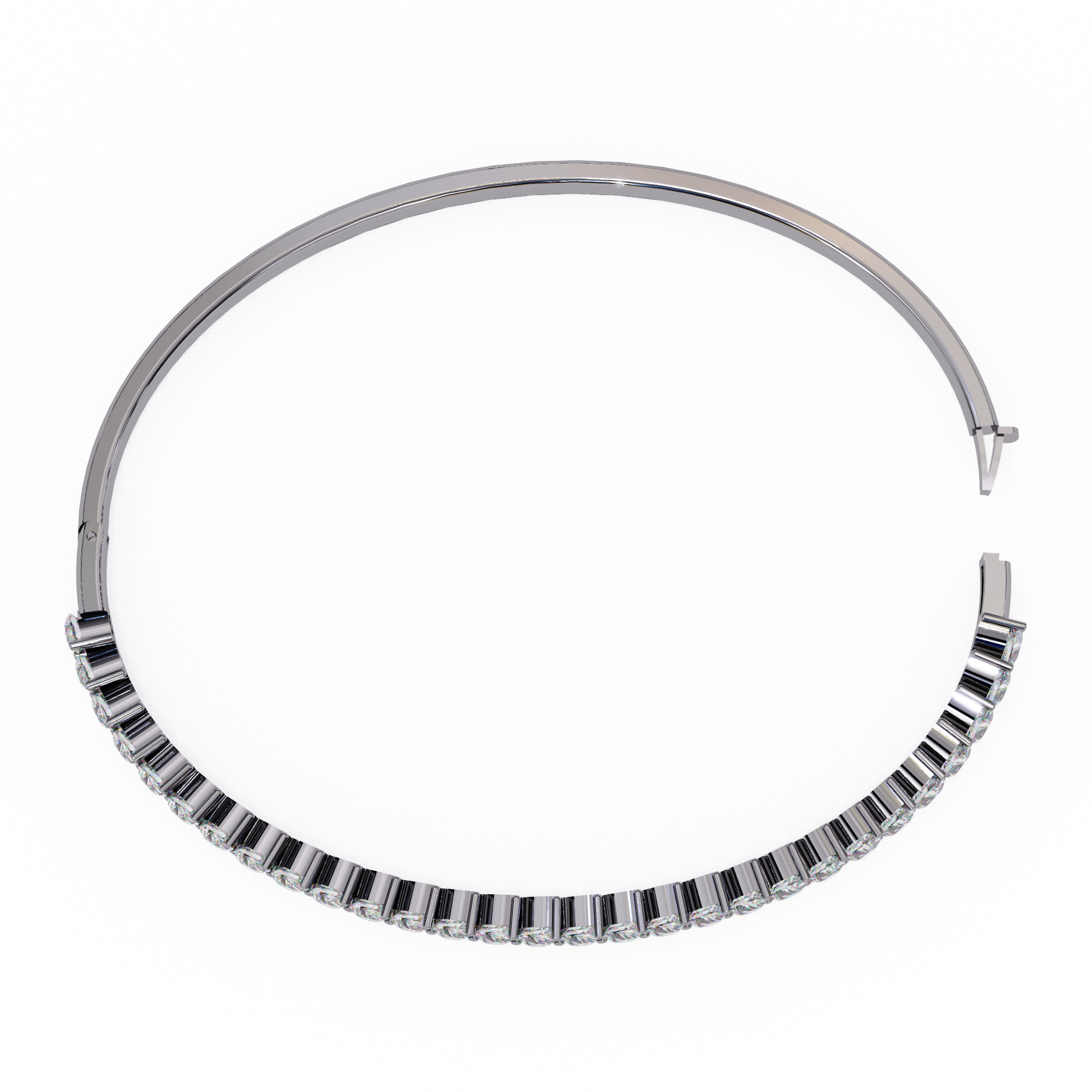 Radiant Pear Diamond Bangle Bracelet