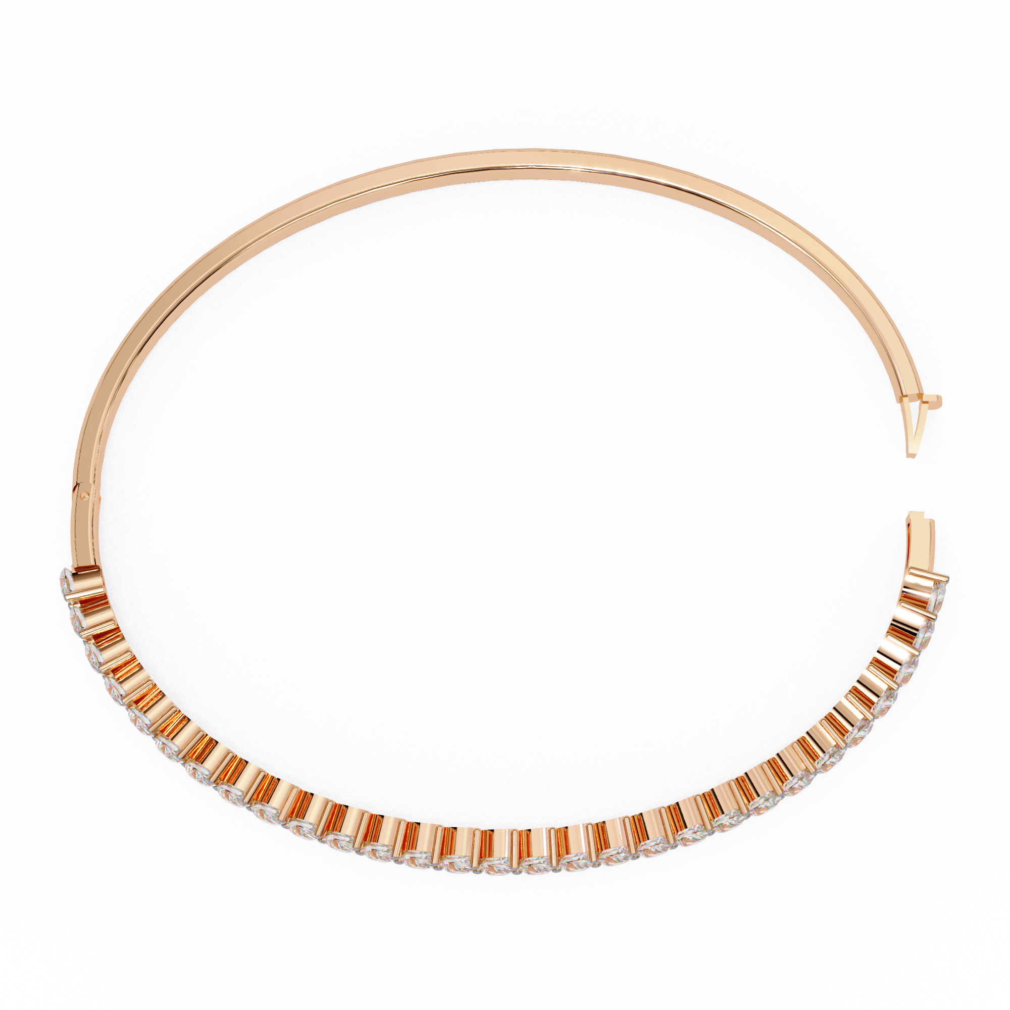 Radiant Pear Diamond Bangle Bracelet