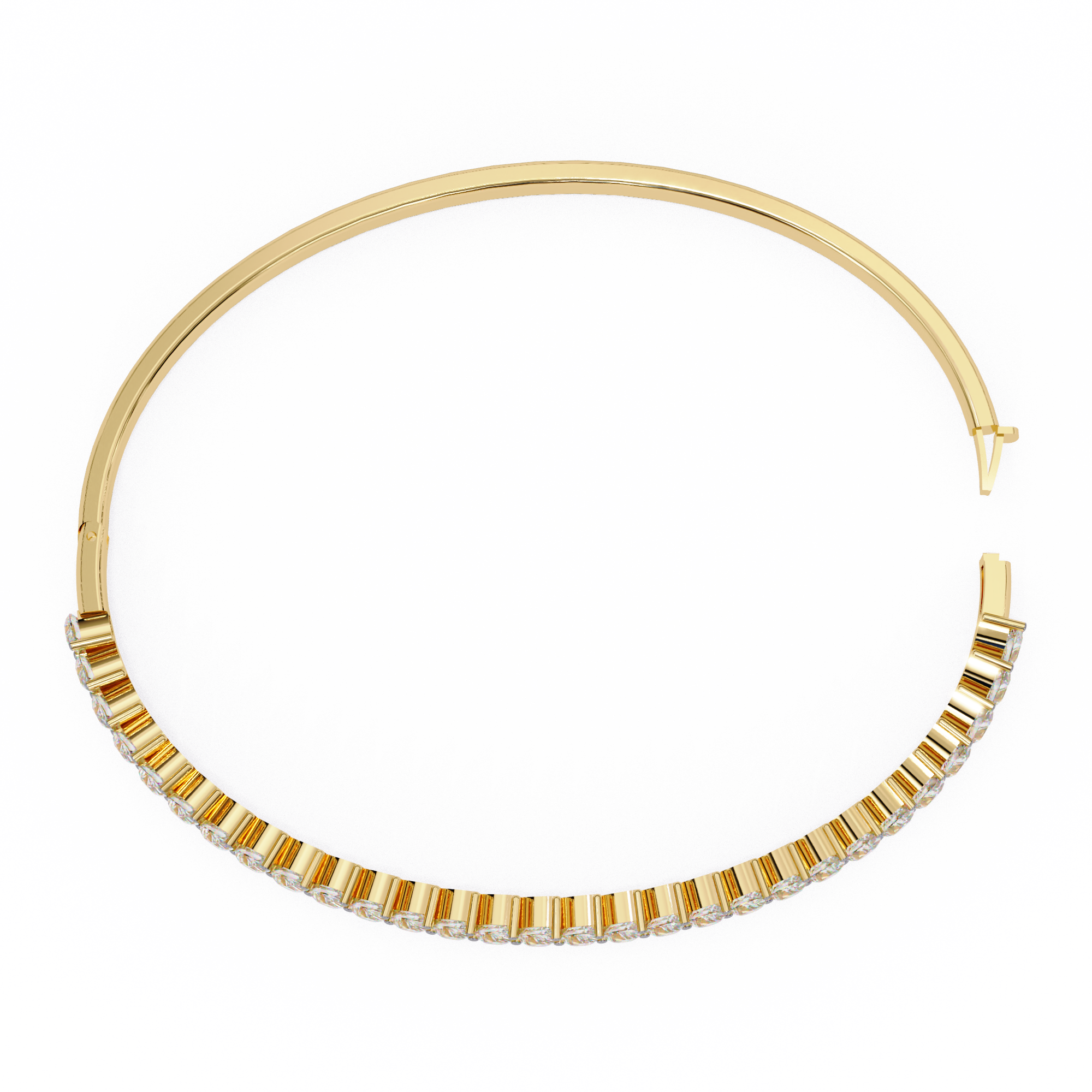 Radiant Pear Diamond Bangle Bracelet