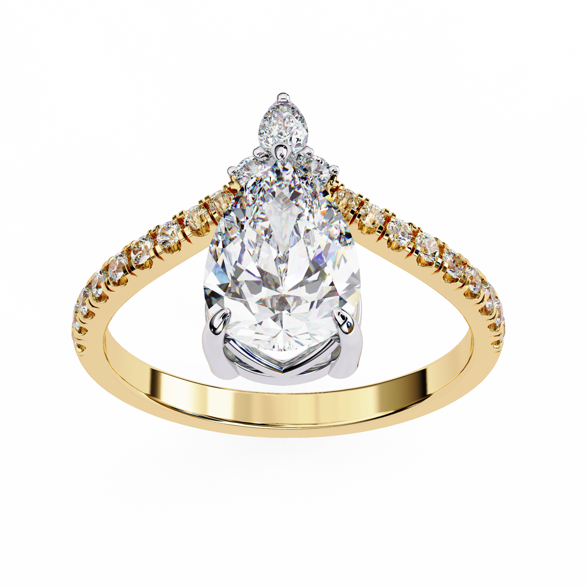 Luminous Pear Diamond Ring