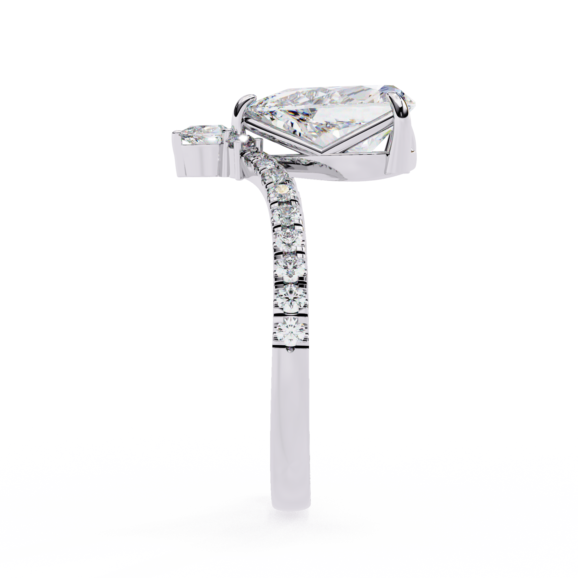 Luminous Pear Diamond Ring