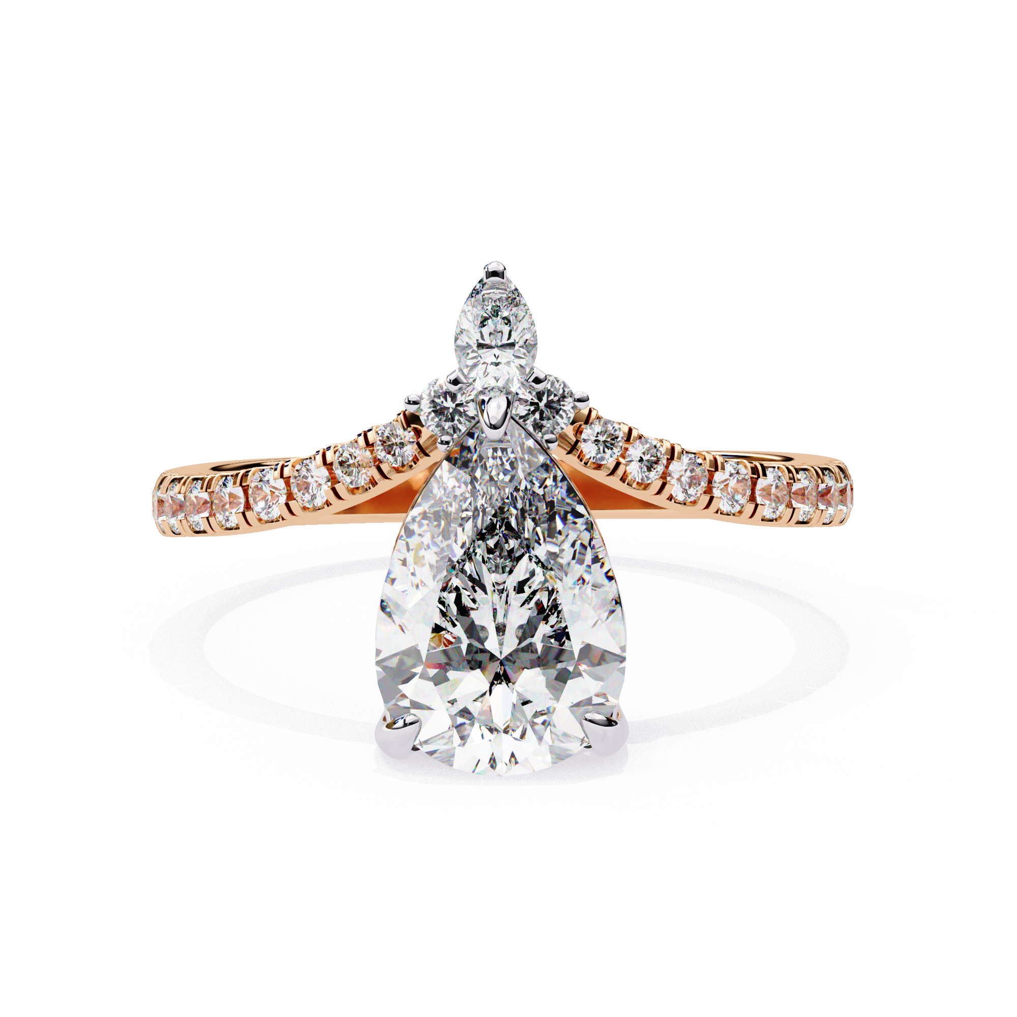 Luminous Pear Diamond Ring