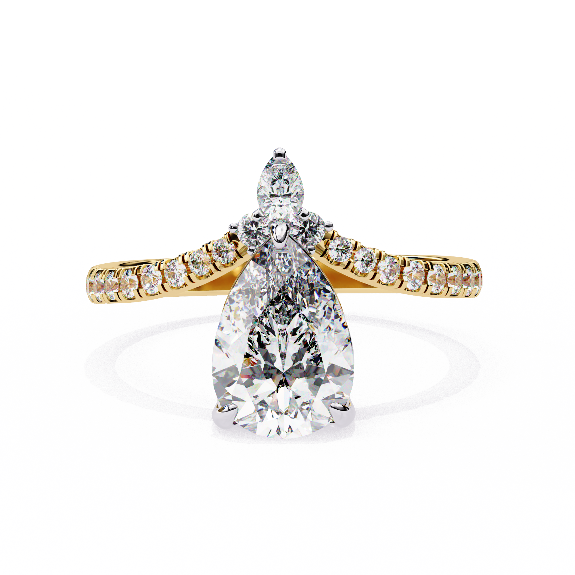 Luminous Pear Diamond Ring