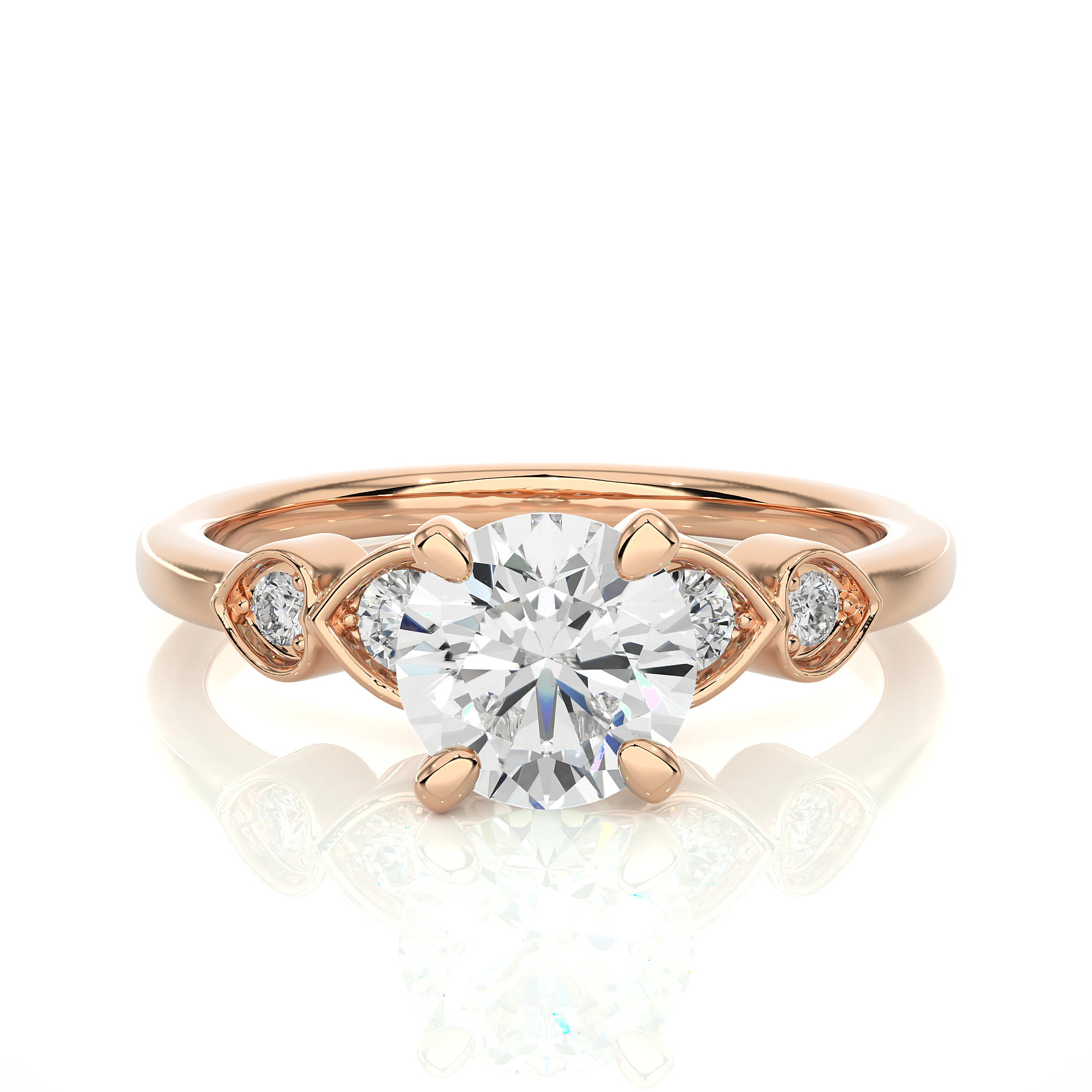 14K White Yellow Rose Gold 1.21 Carat Round Solitaire Diamond Ring