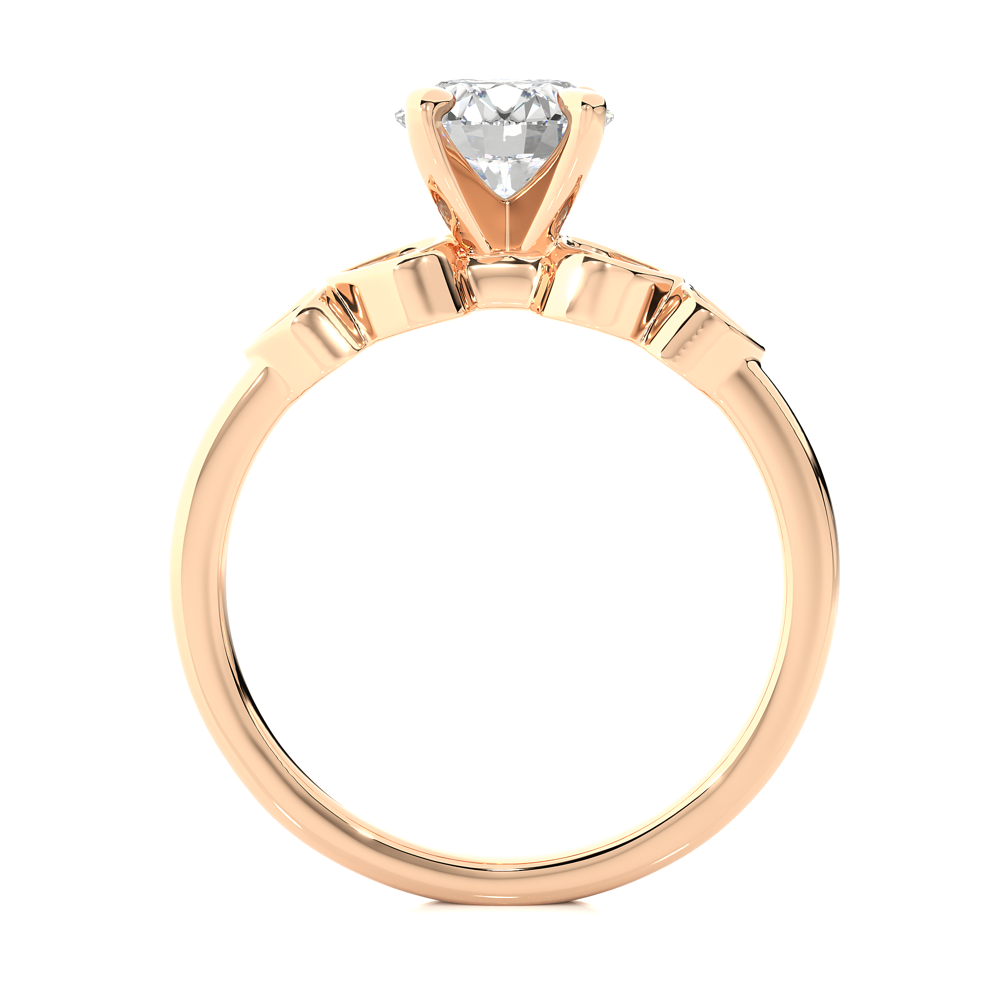 14K White Yellow Rose Gold 1.21 Carat Round Solitaire Diamond Ring
