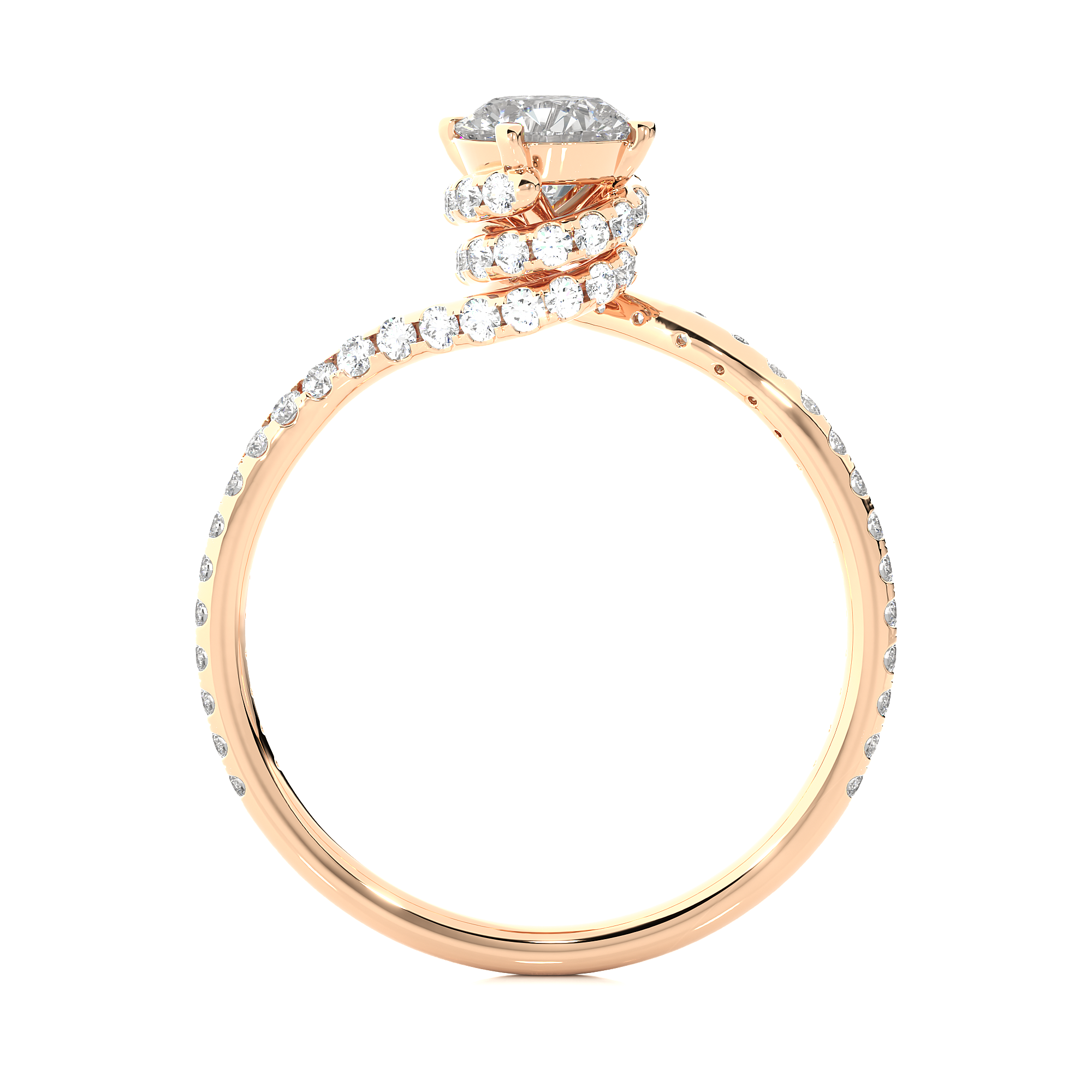 14K White Yellow Rose Gold 0.84 Carat Round Cluster Halo Diamond Ring