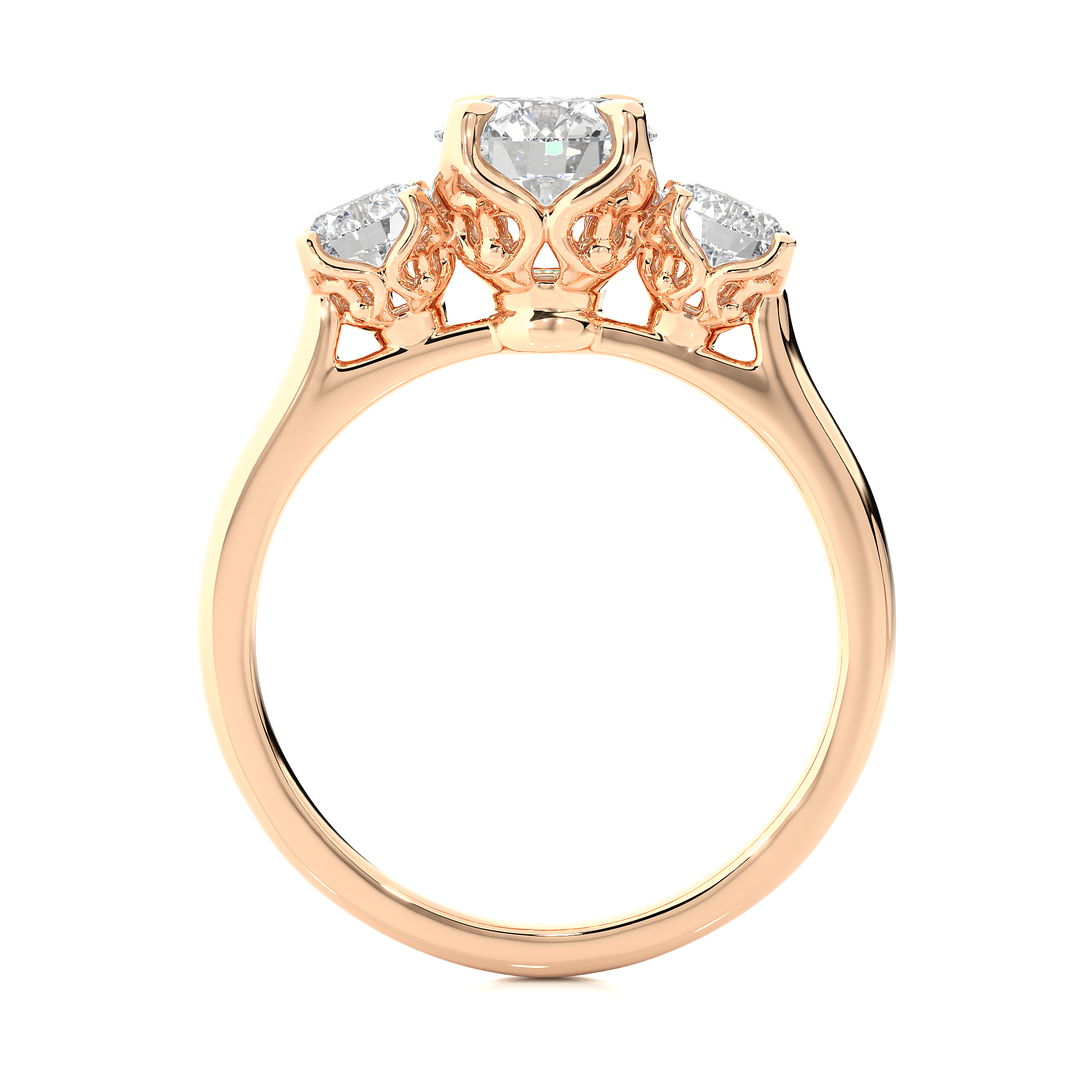 Trinet Solitaire Lab Grown Diamond Ring