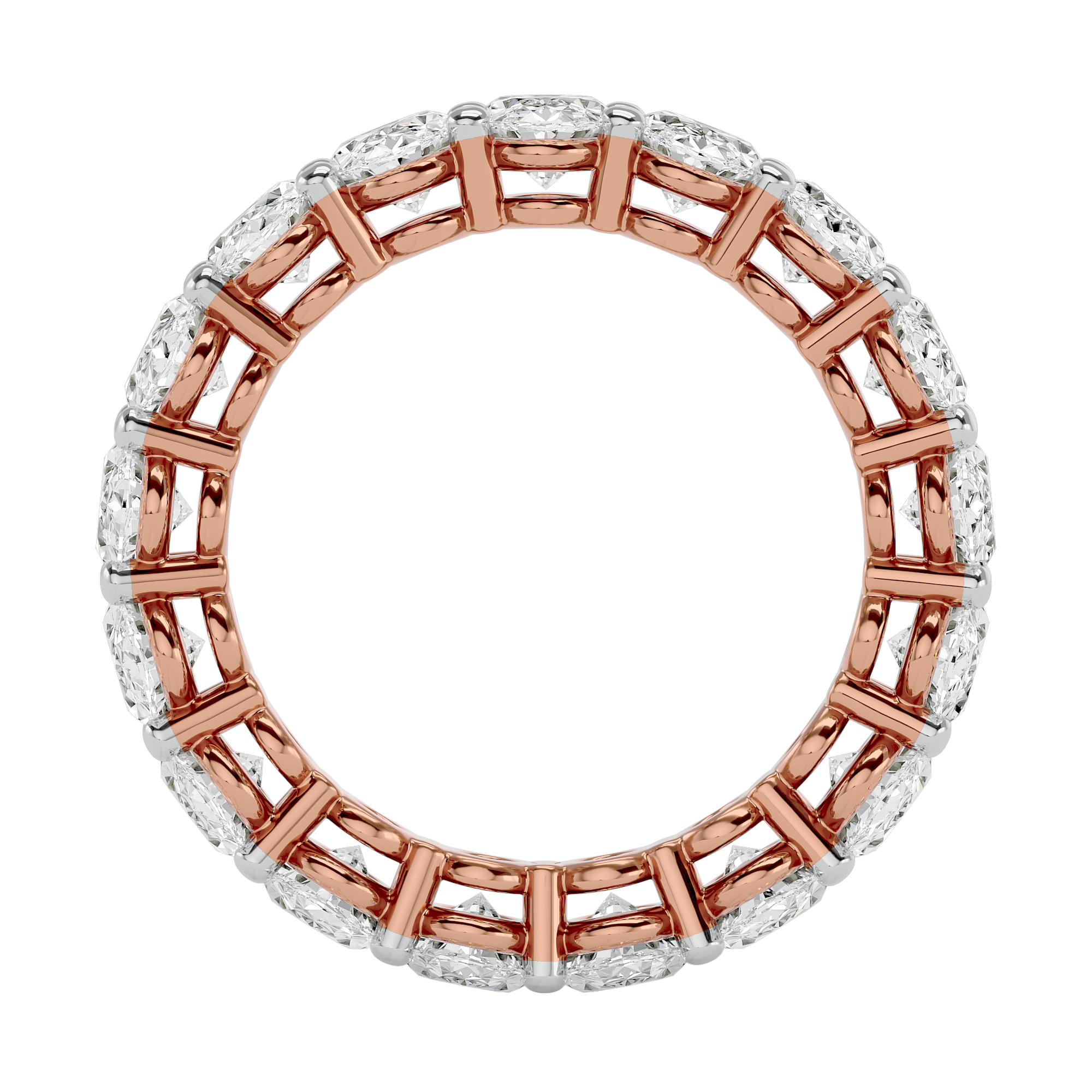 14KT Rose Gold Captivating 6.61 Carat Oval Diamond Ring