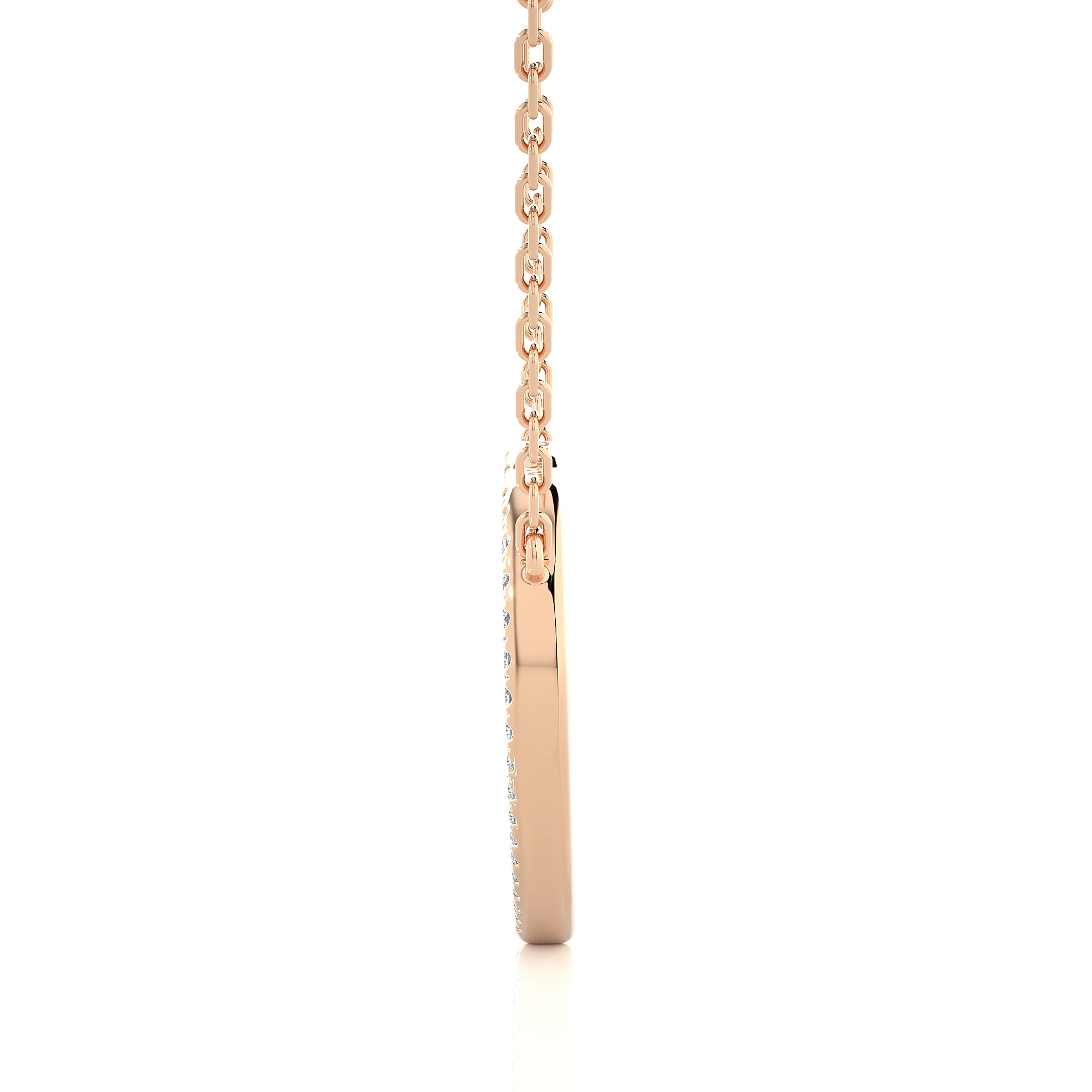 14K White Yellow Rose Gold 0.73 Carat Sweetheart Diamond Pendant