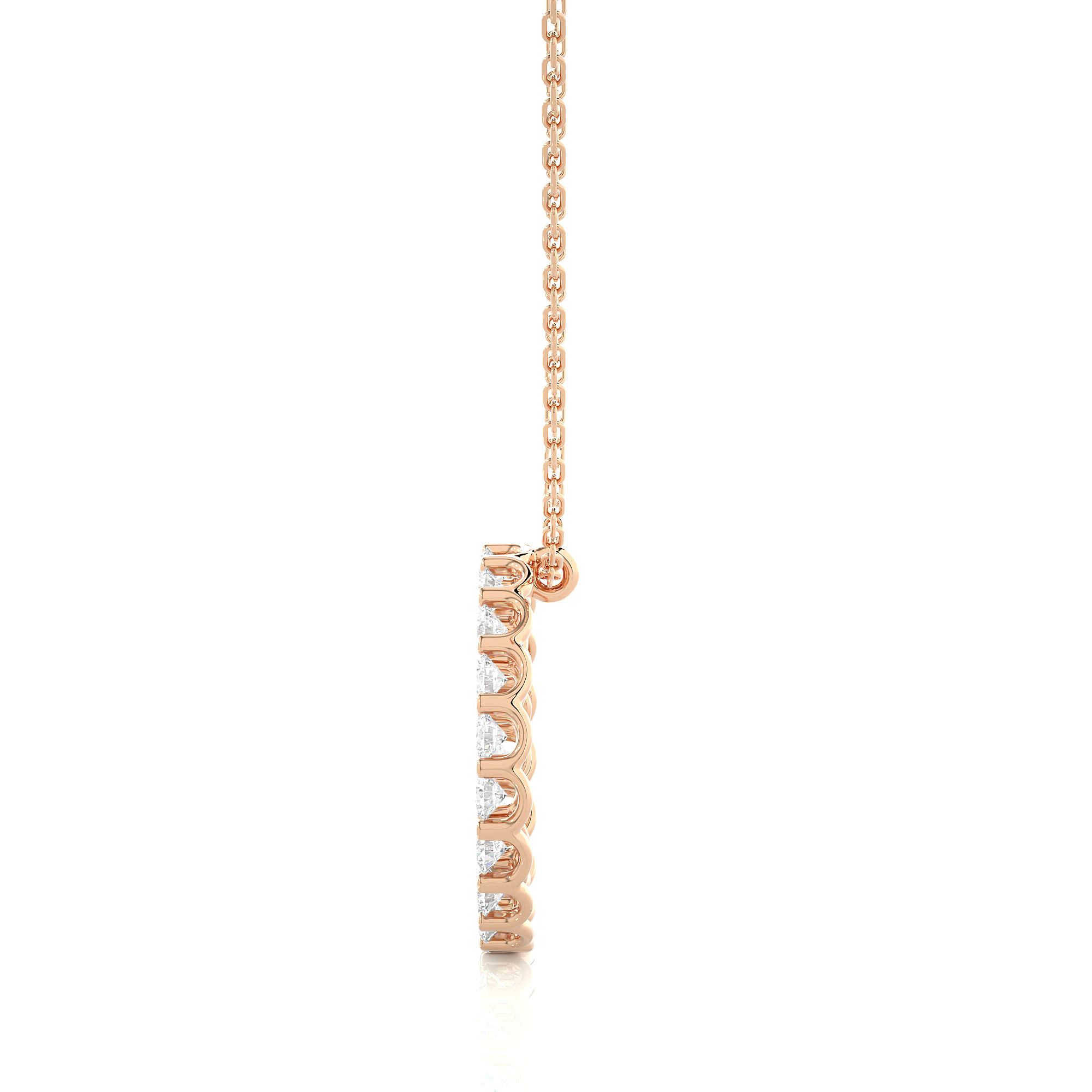14K White Yellow Rose Gold 1.64 Carat Circle Pave Diamond Pendant