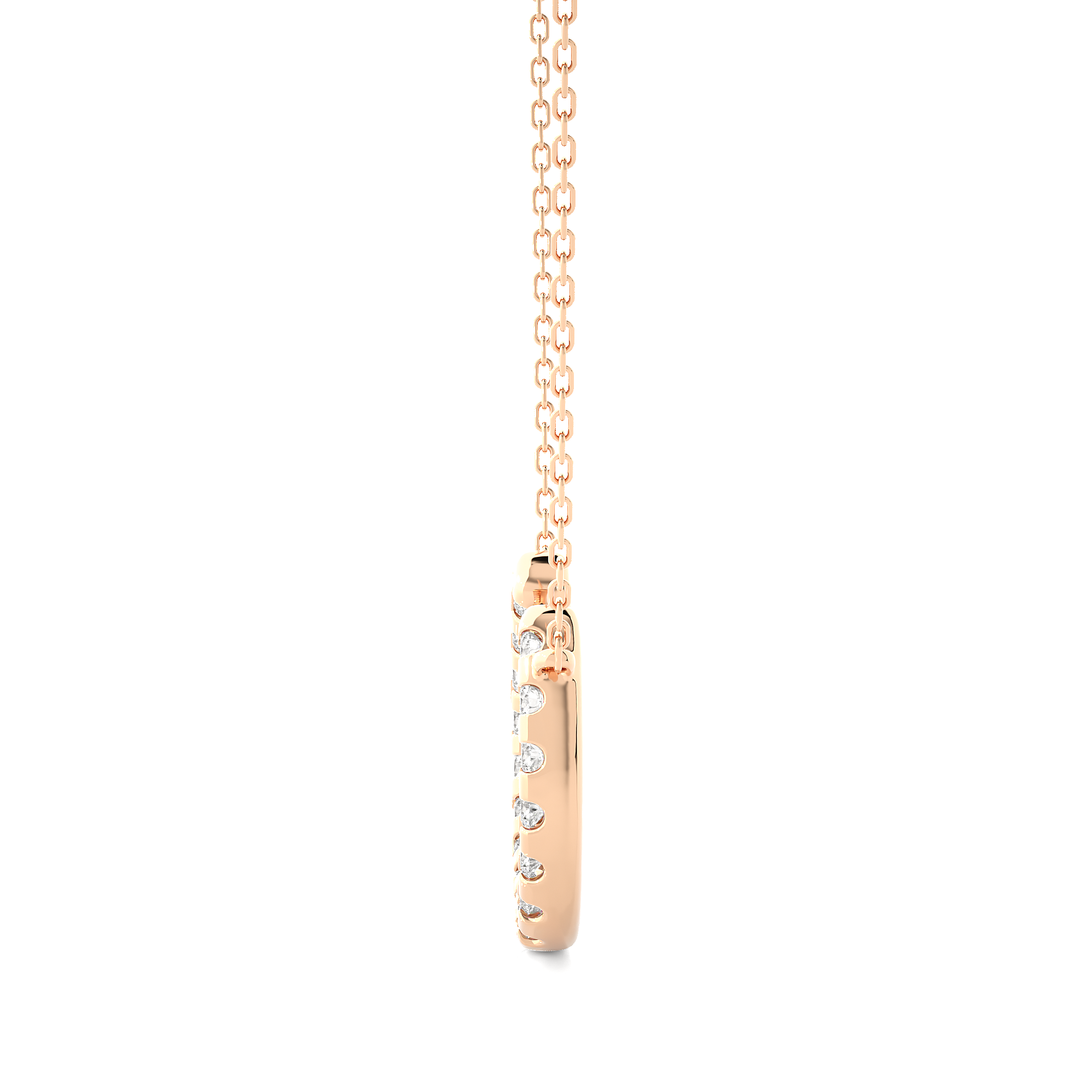 14K White Yellow Rose Gold 0.26 Carat Round Diamond Pendant