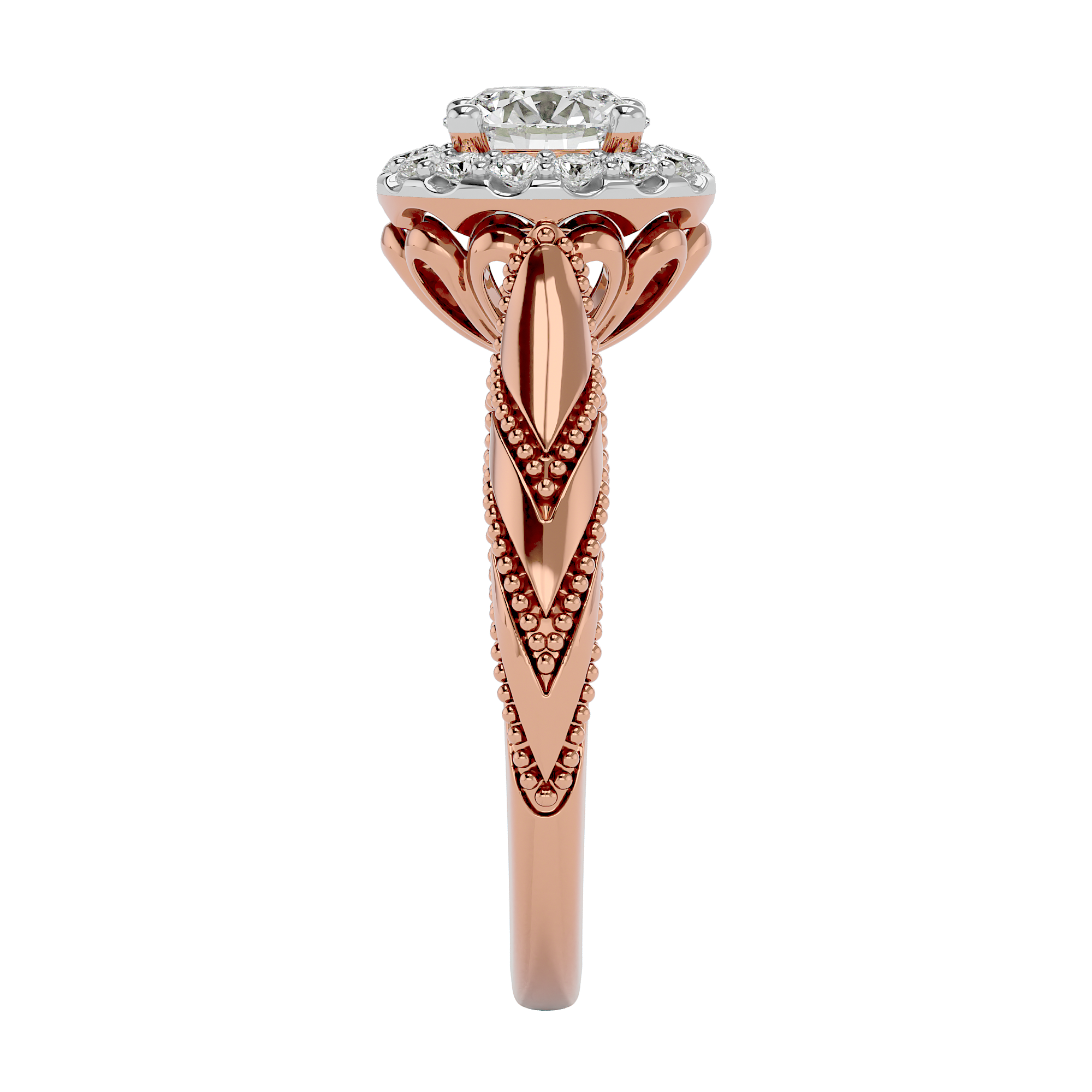 Vintage Charm Engagement Ring