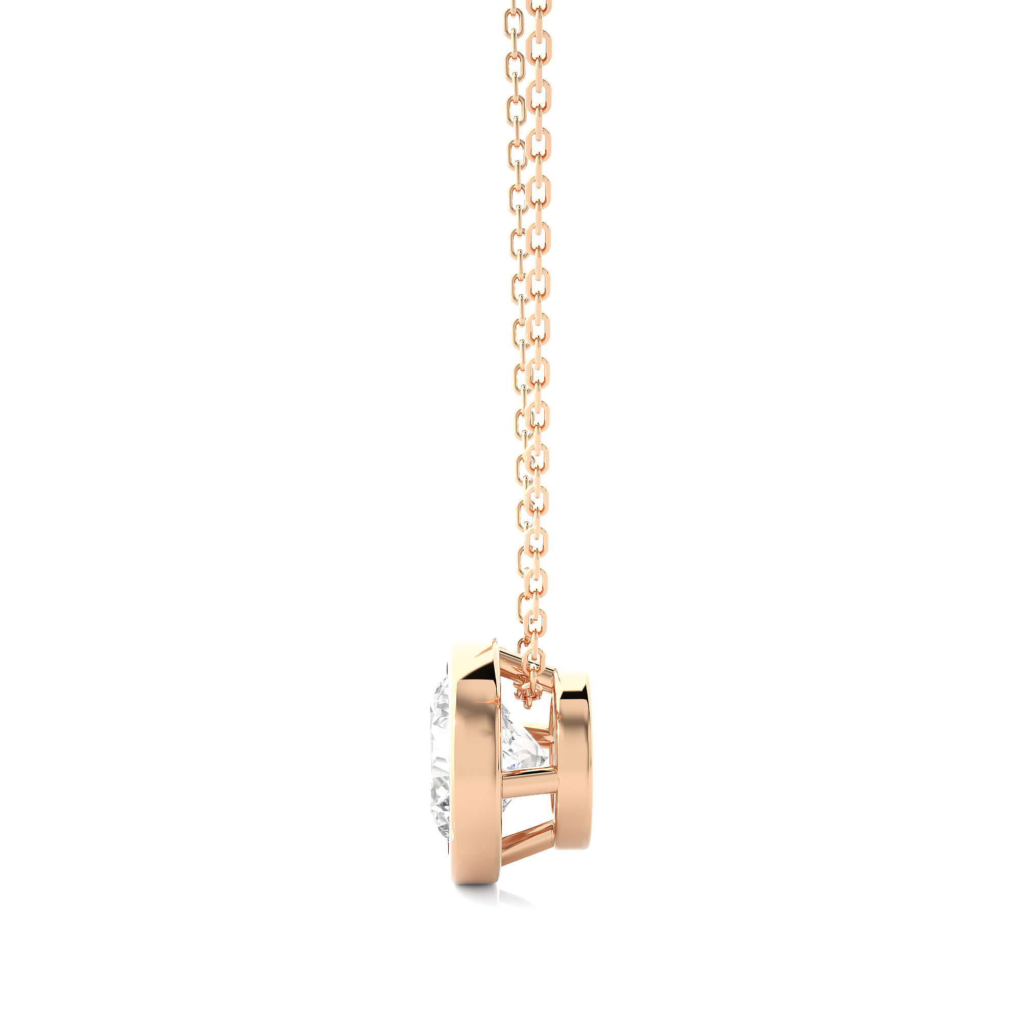14K White Yellow Rose Gold 1.08 Carat Round Diamond Pendant