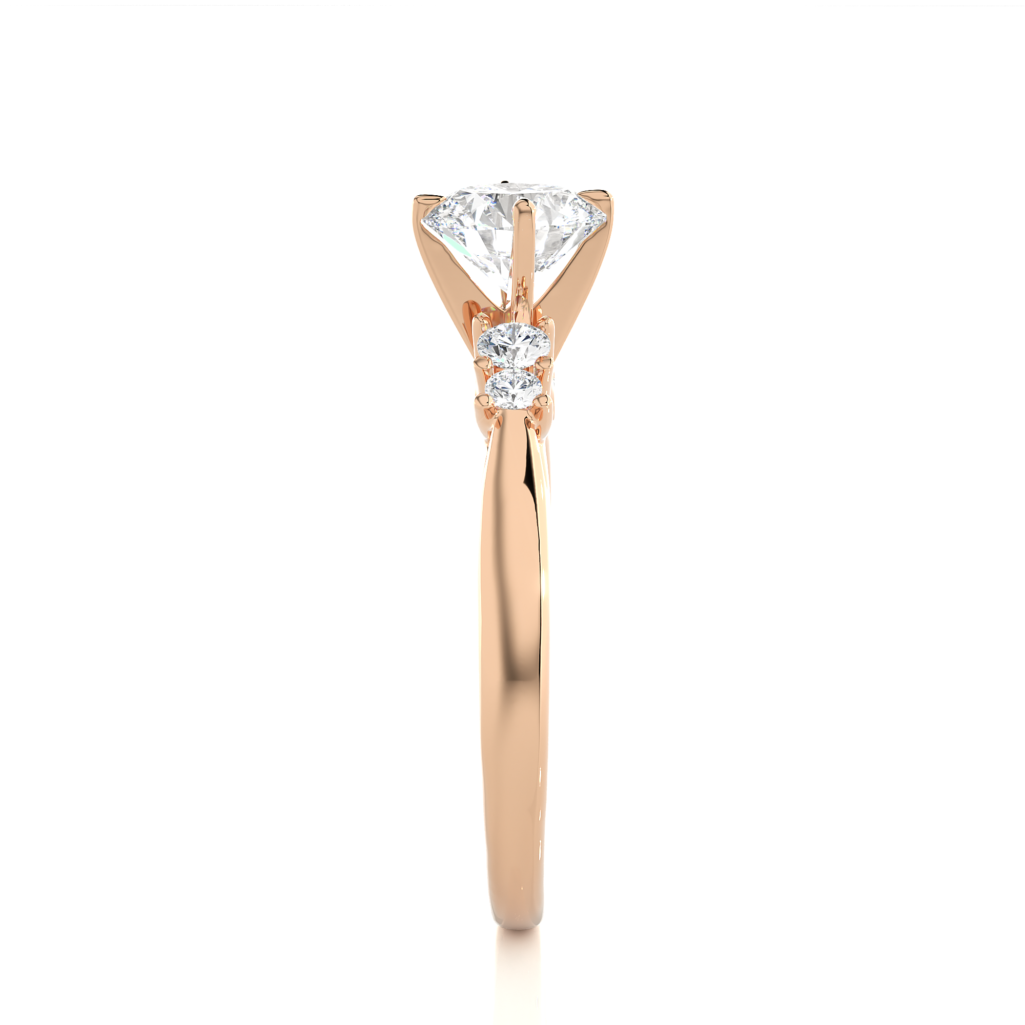 14K White Yellow Rose Gold 0.69 Carat Round Solitaire Diamond Ring