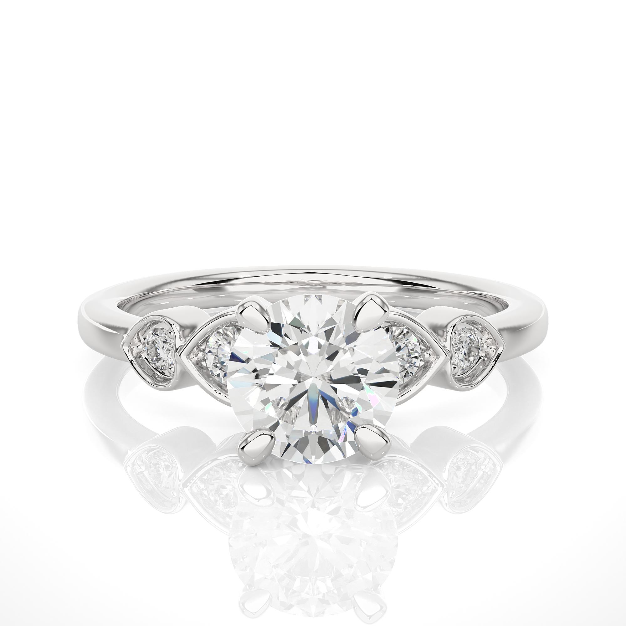 14K White Yellow Rose Gold 1.21 Carat Round Solitaire Diamond Ring