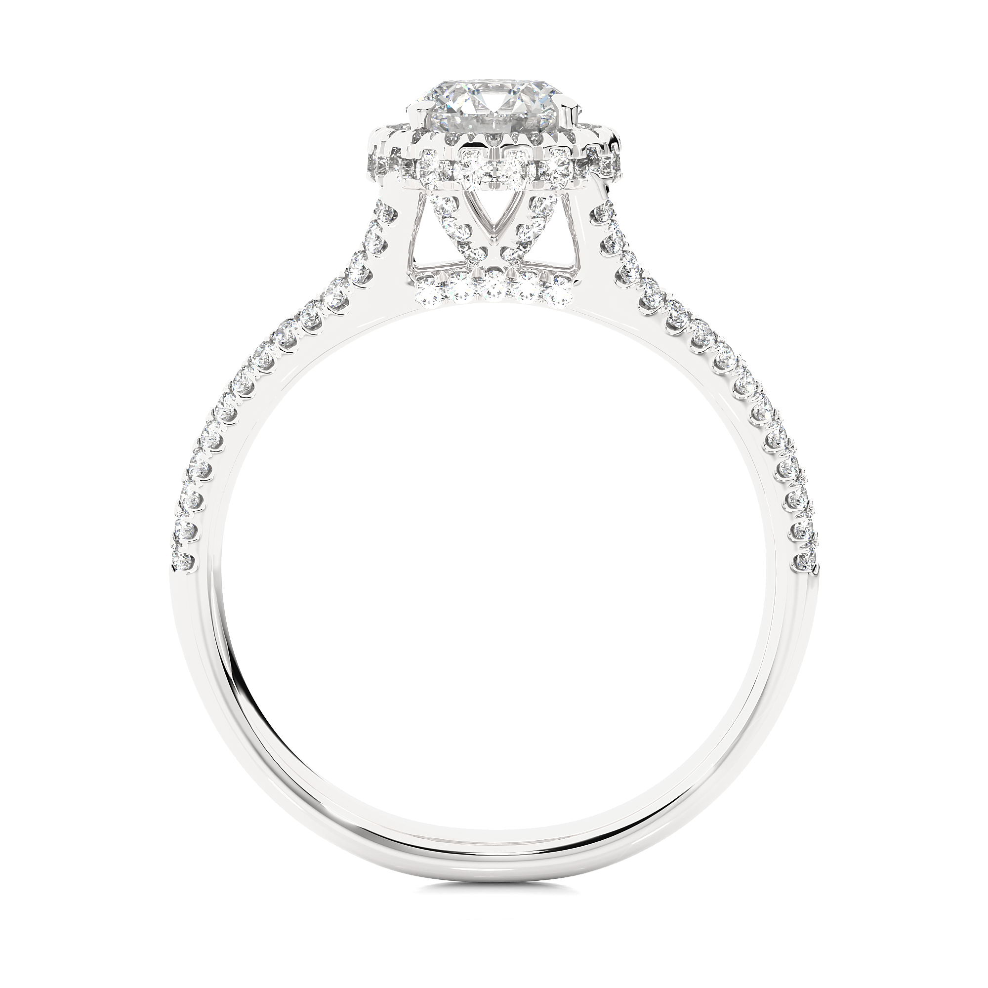 14K White Yellow Rose Gold 1.07 Carat Round Diamond Ring