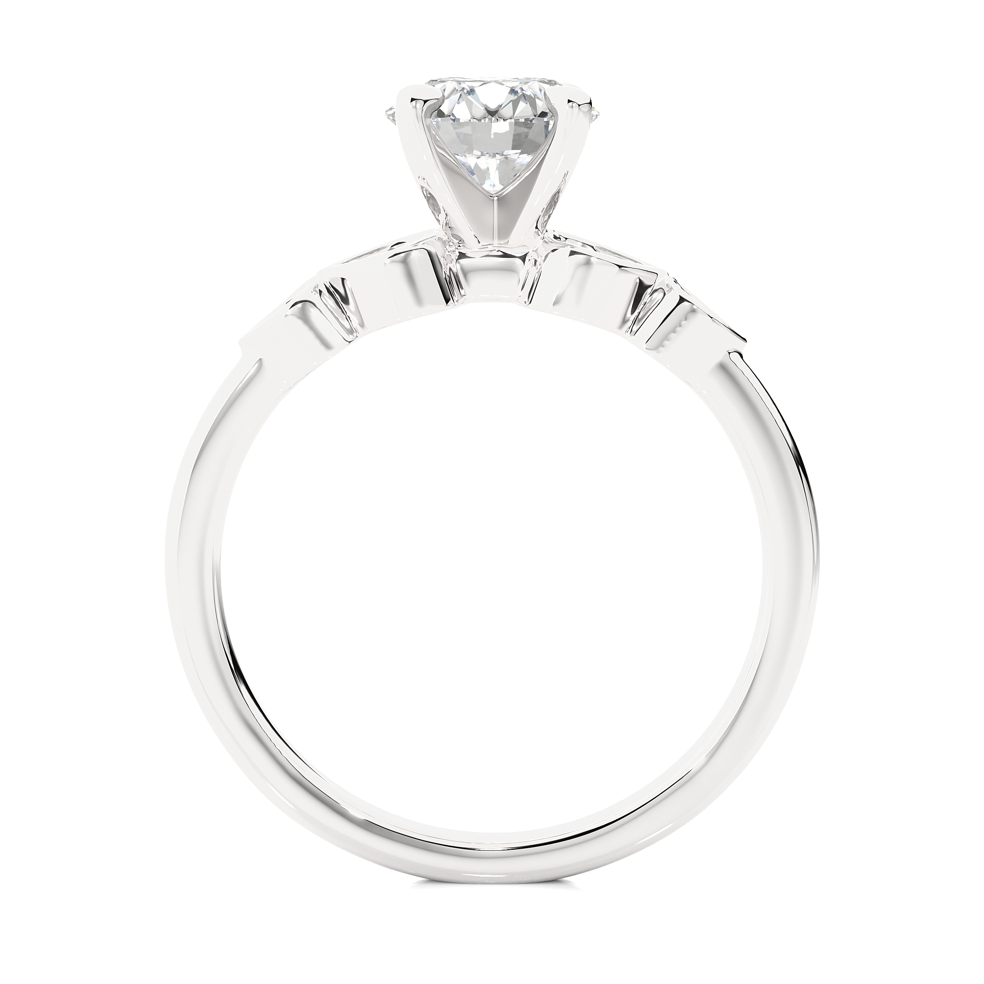 14K White Yellow Rose Gold 1.21 Carat Round Solitaire Diamond Ring