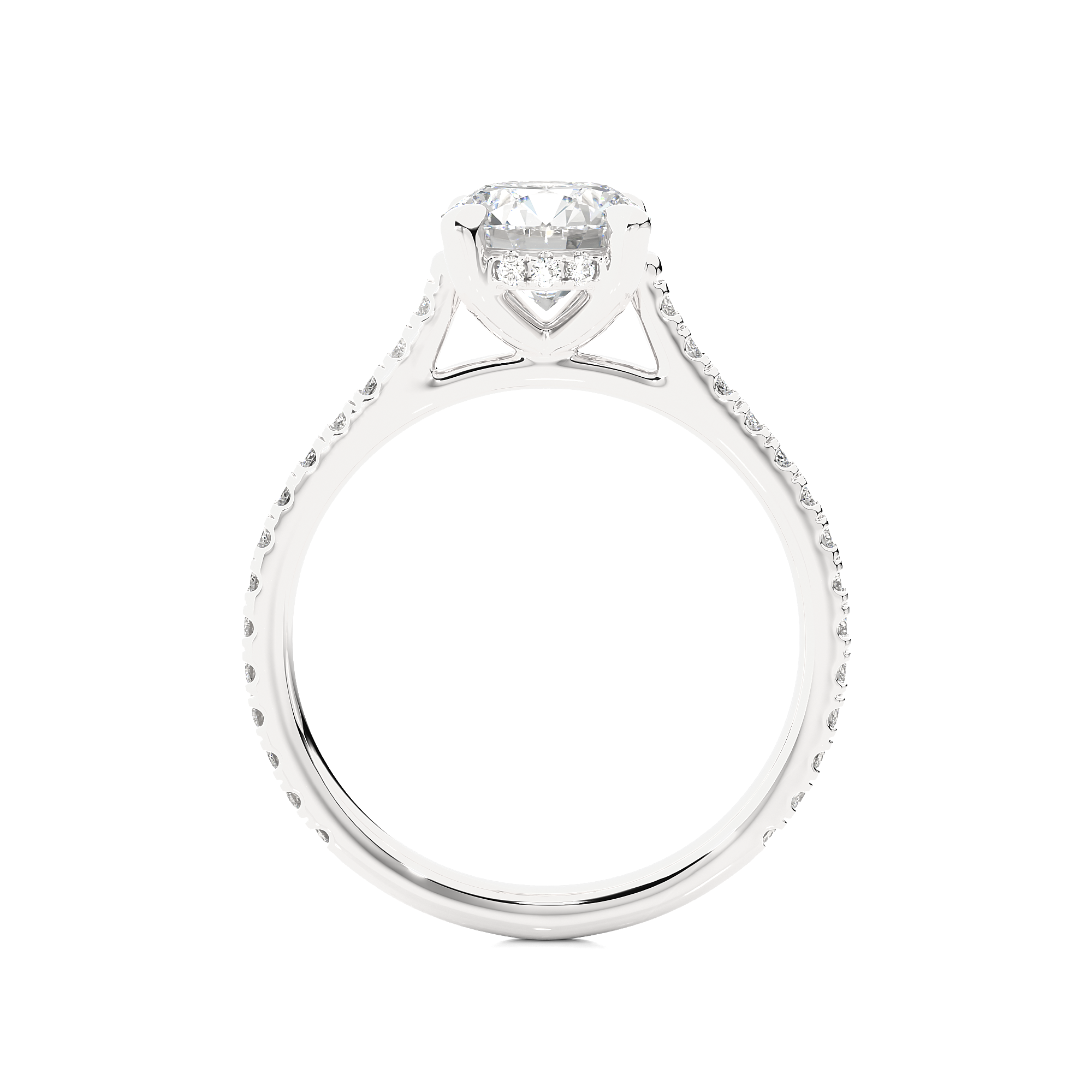 14K White Yellow Rose Gold 1.23 Carat Round Solitaire Diamond Ring