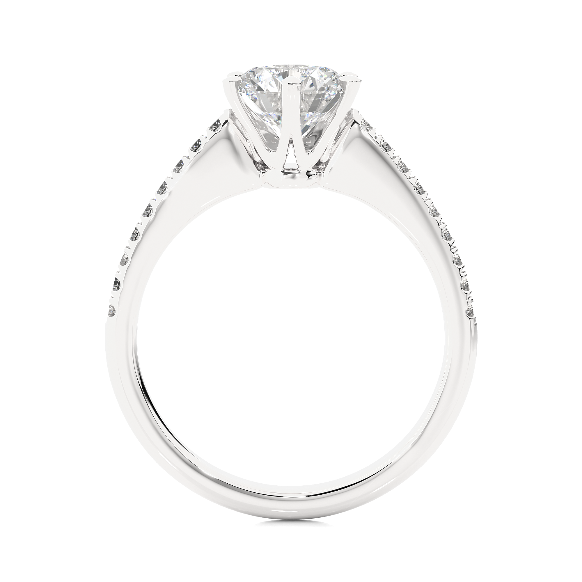 14K White Yellow Rose Gold 1.29 Carat Round Solitaire Diamond Ring