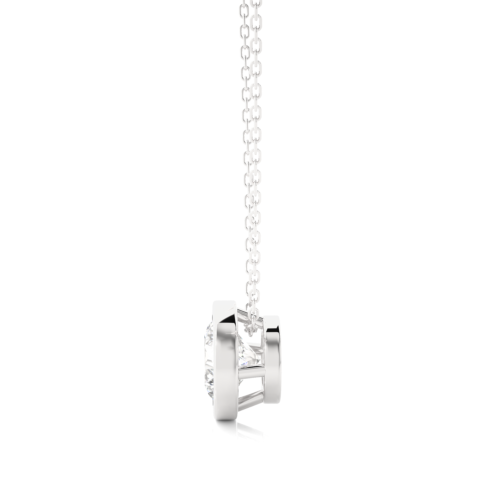 14K White Yellow Rose Gold 1.08 Carat Round Diamond Pendant