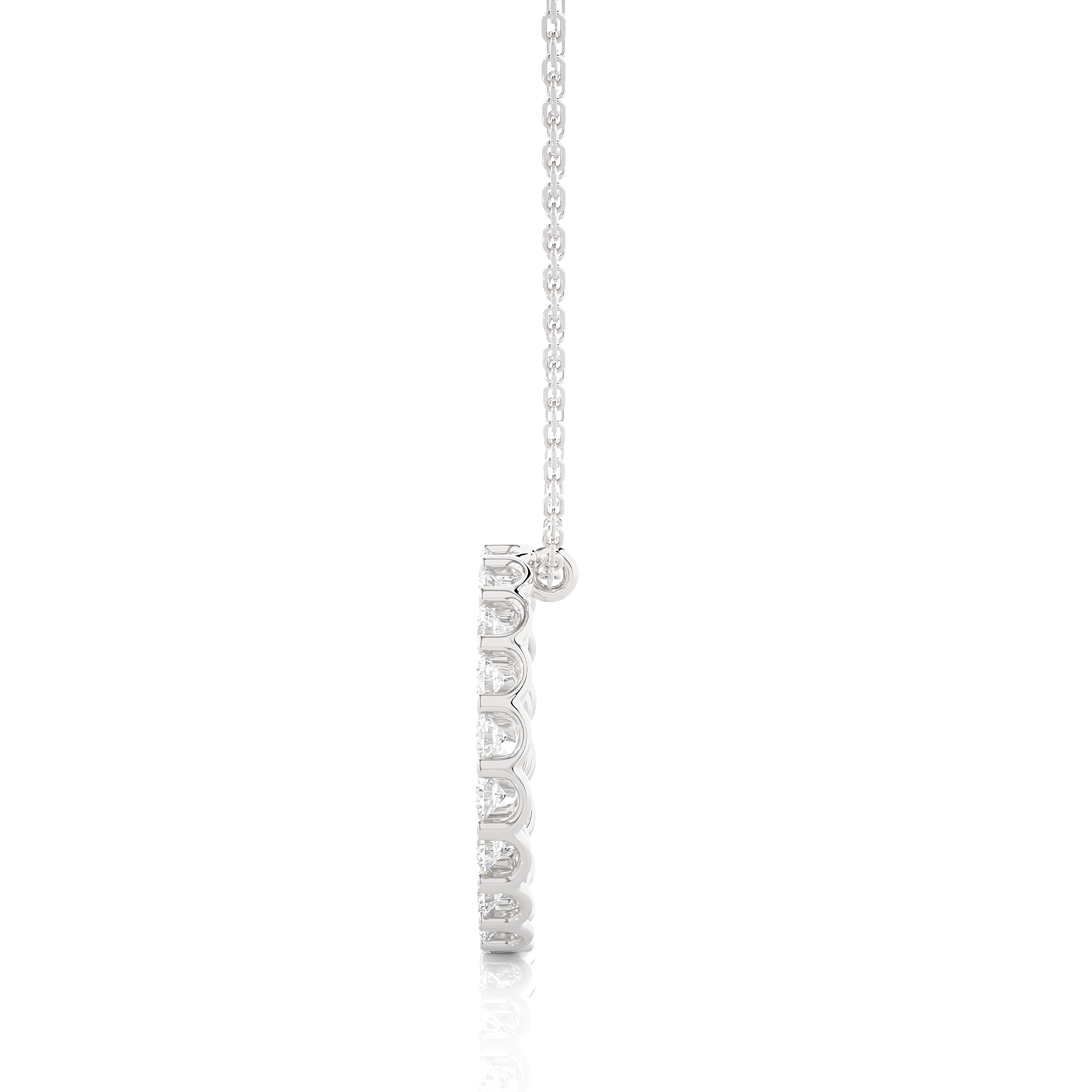 14K White Yellow Rose Gold 1.64 Carat Circle Pave Diamond Pendant