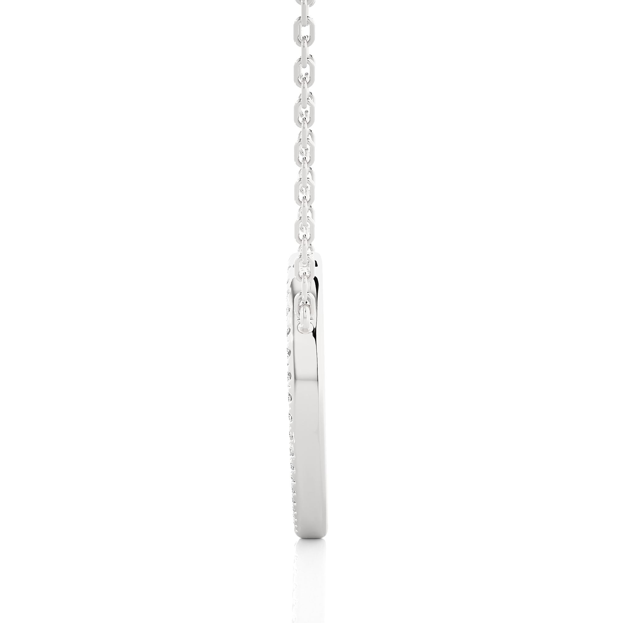 14K White Yellow Rose Gold 0.73 Carat Sweetheart Diamond Pendant