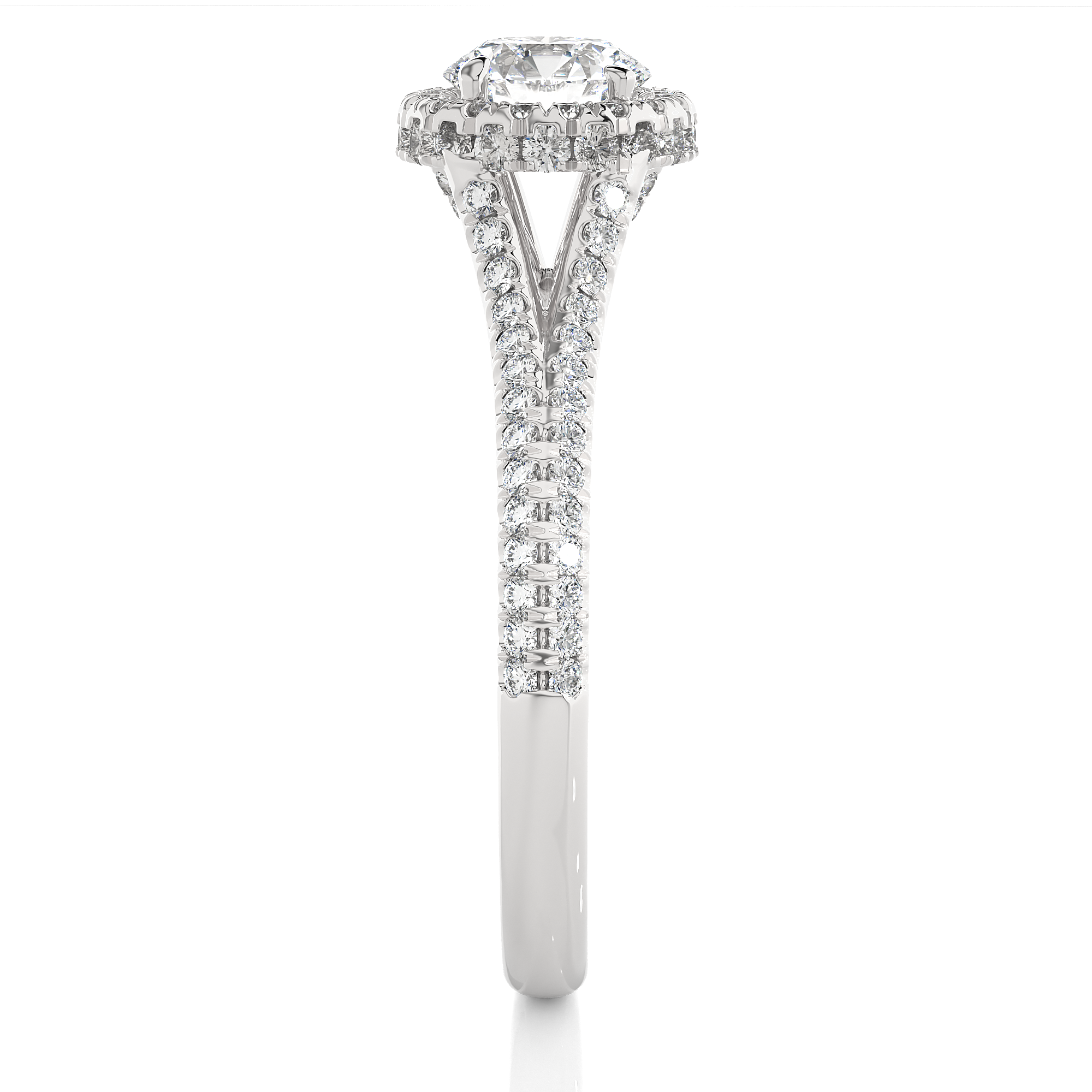 14K White Yellow Rose Gold 1.07 Carat Round Diamond Ring
