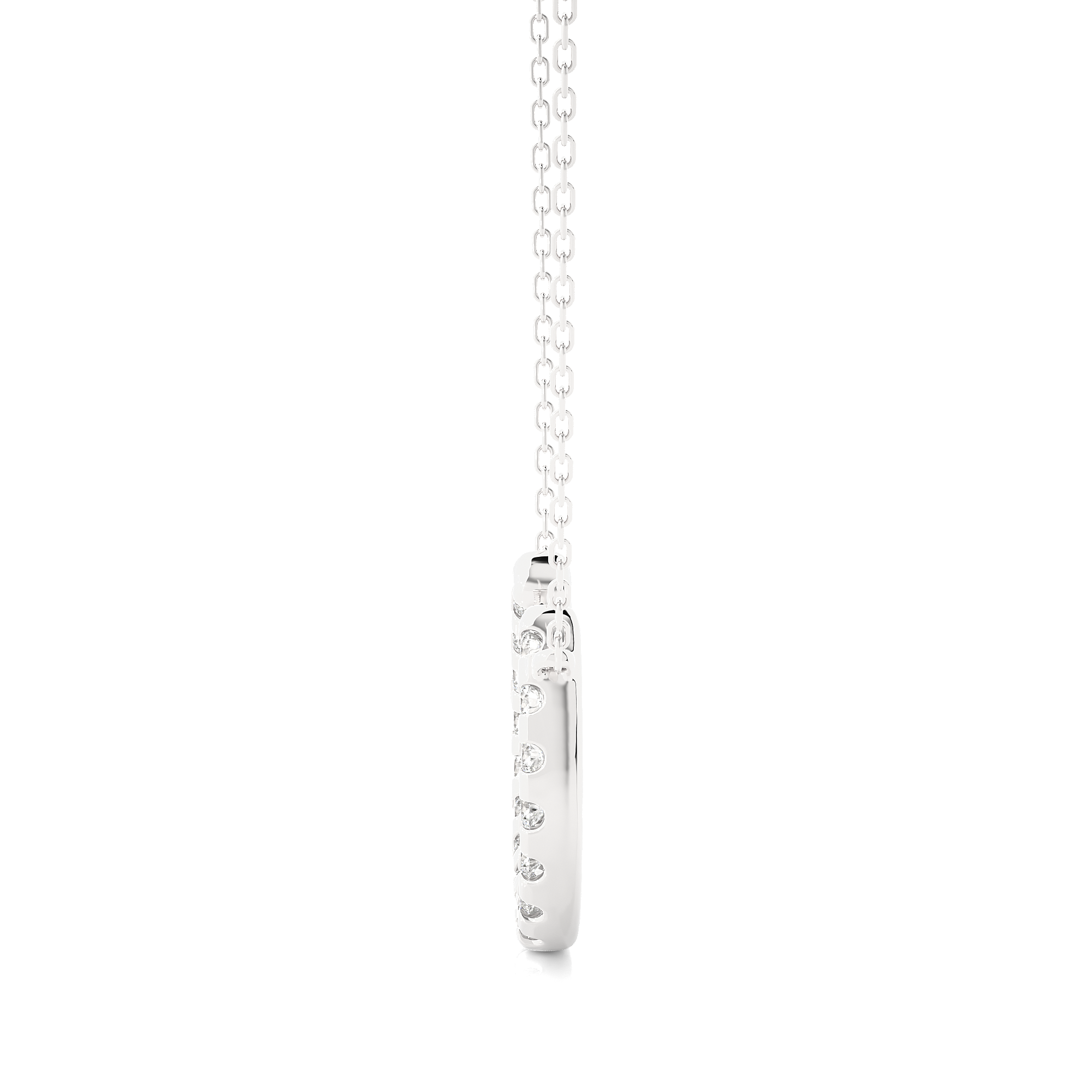 14K White Yellow Rose Gold 0.26 Carat Round Diamond Pendant