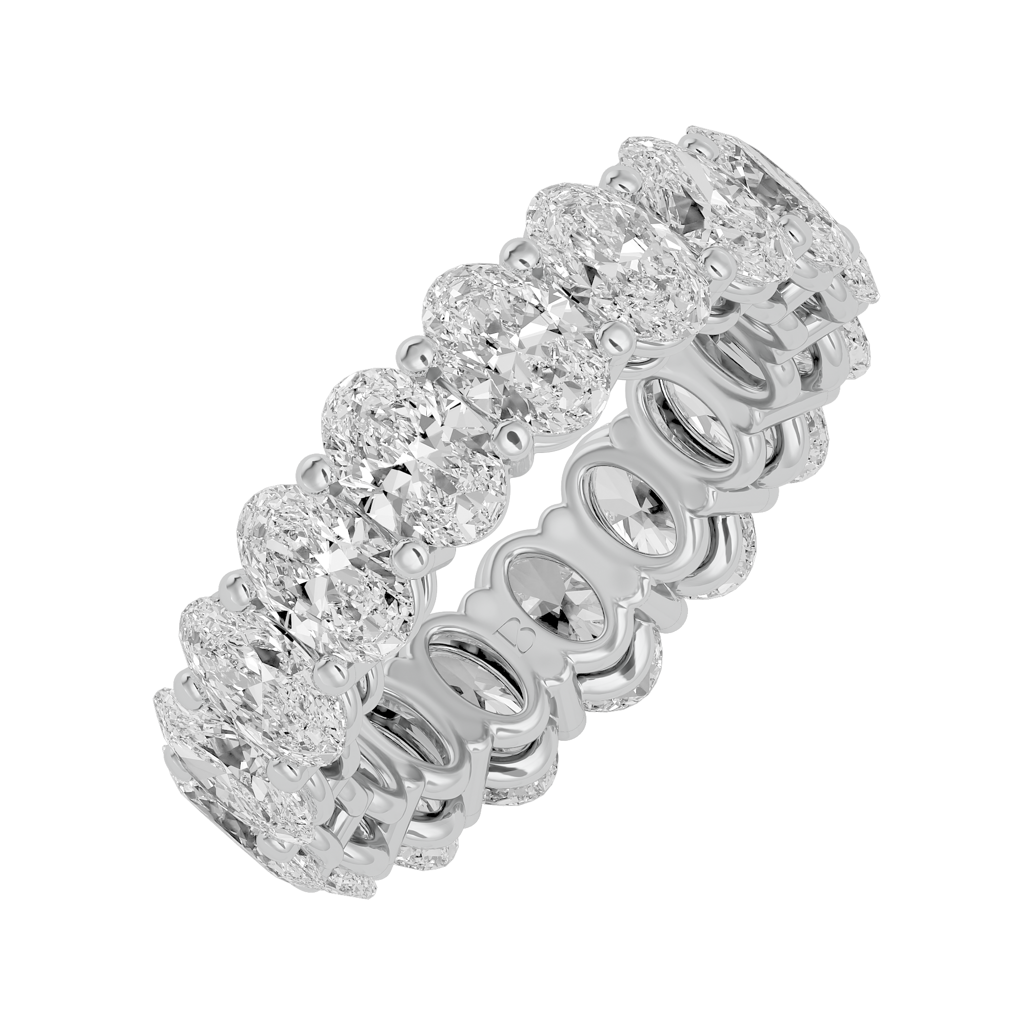 14KT Rose Gold Captivating 6.61 Carat Oval Diamond Ring