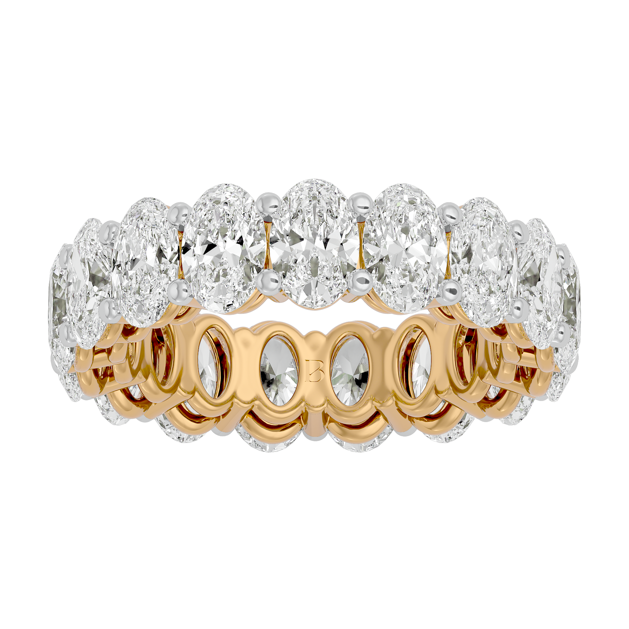 14KT Rose Gold Captivating 6.61 Carat Oval Diamond Ring