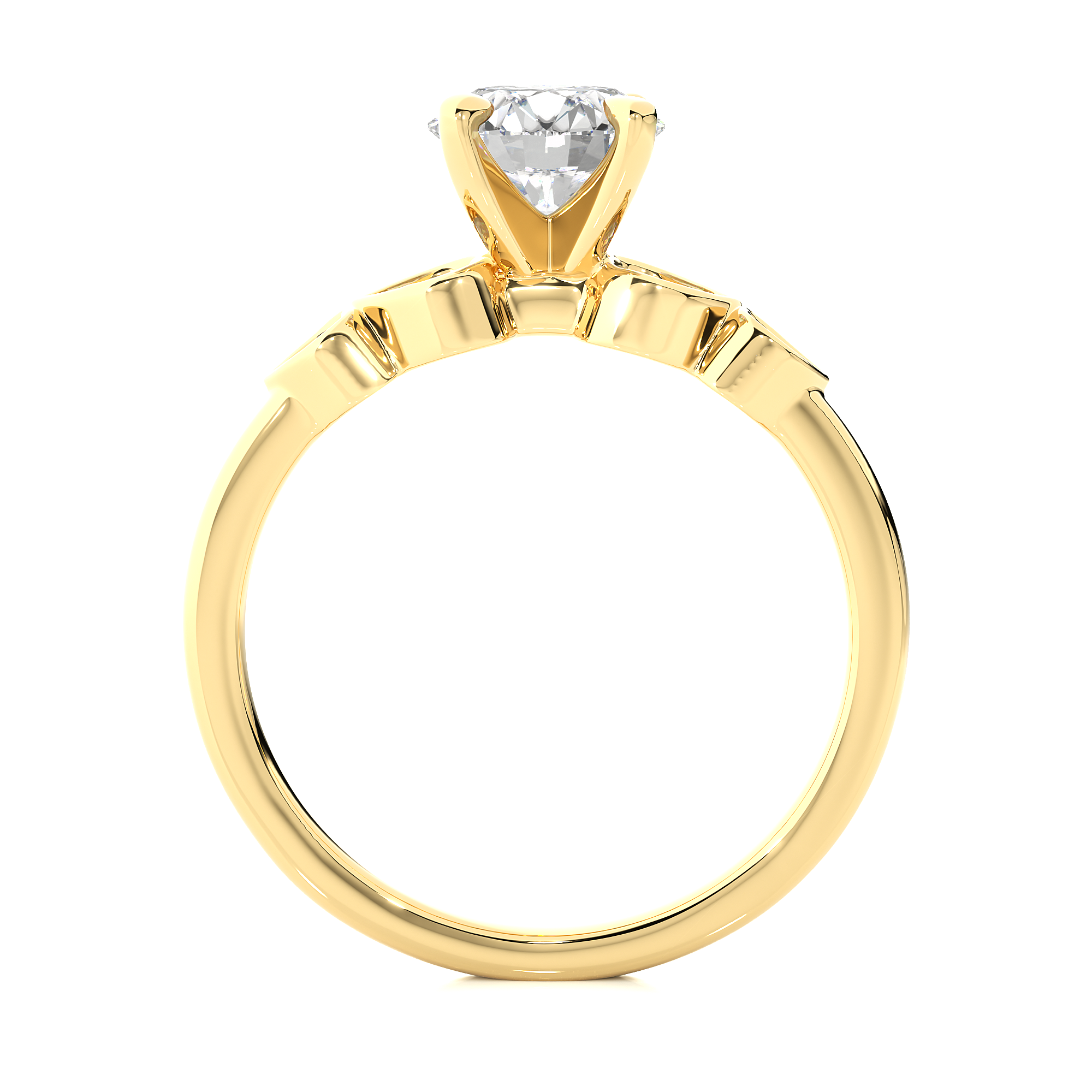 14K White Yellow Rose Gold 1.21 Carat Round Solitaire Diamond Ring