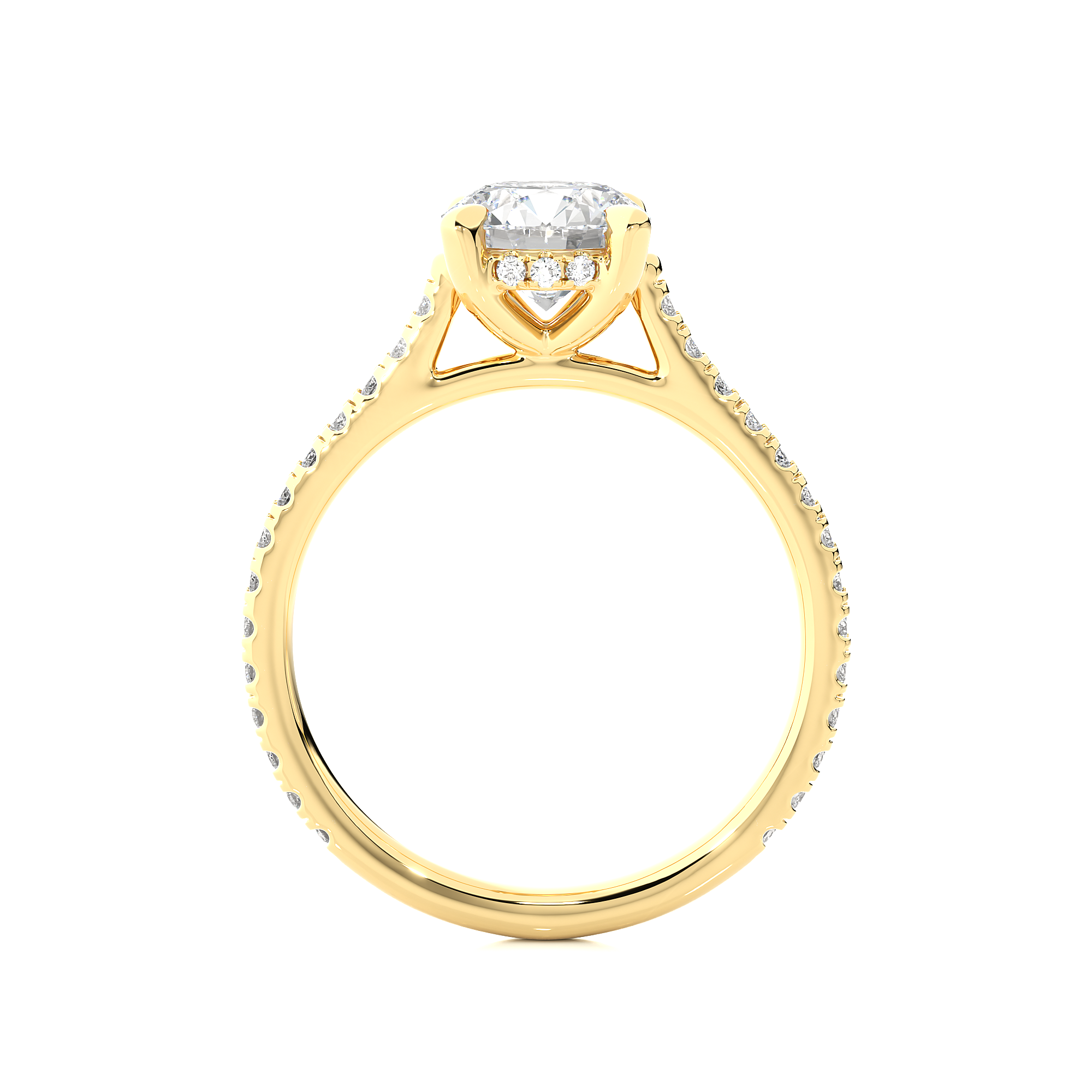 14K White Yellow Rose Gold 1.23 Carat Round Solitaire Diamond Ring