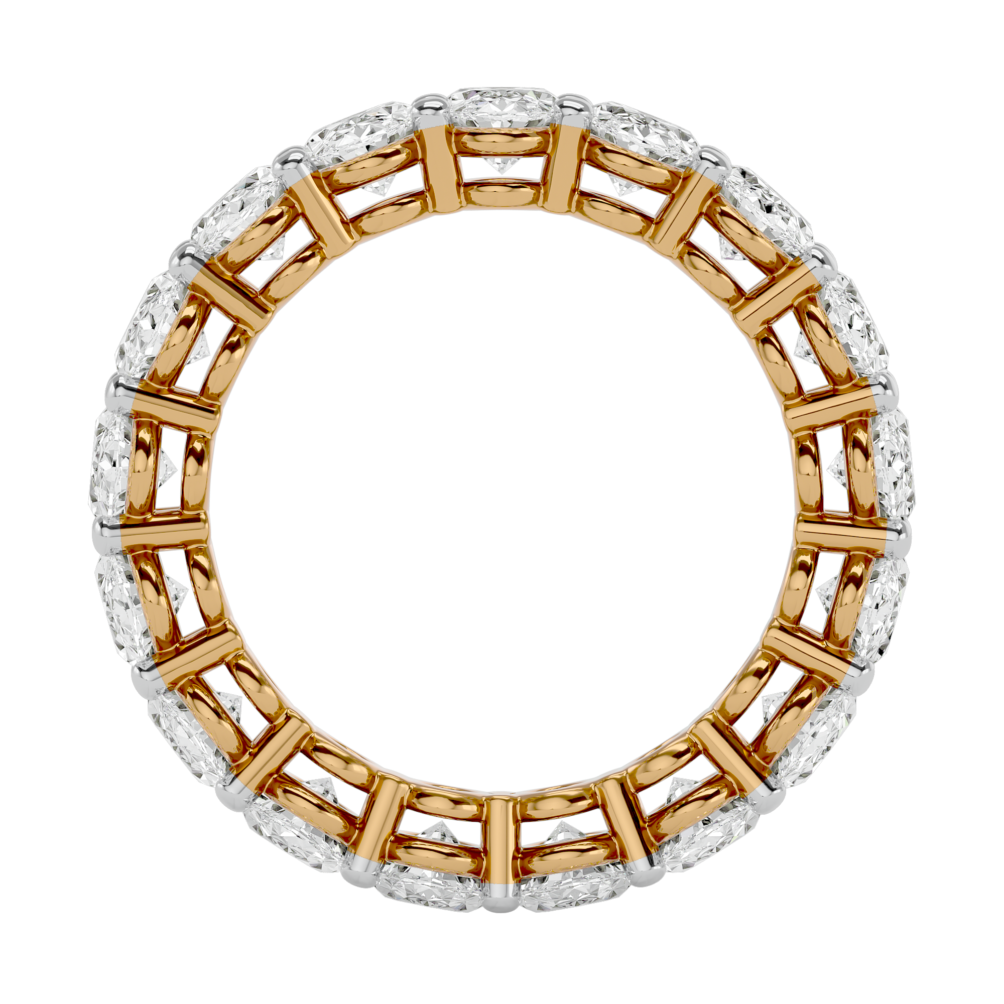 14KT Rose Gold Captivating 6.61 Carat Oval Diamond Ring