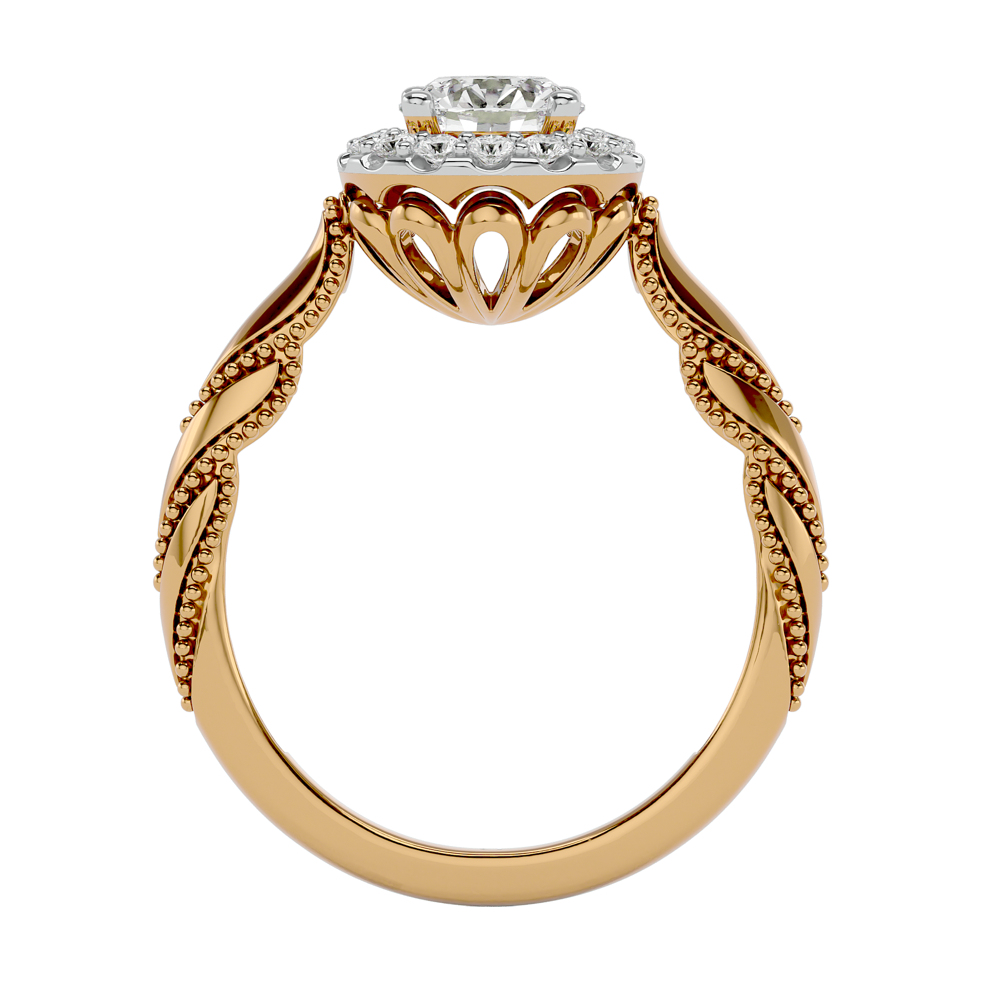 Vintage Charm Engagement Ring