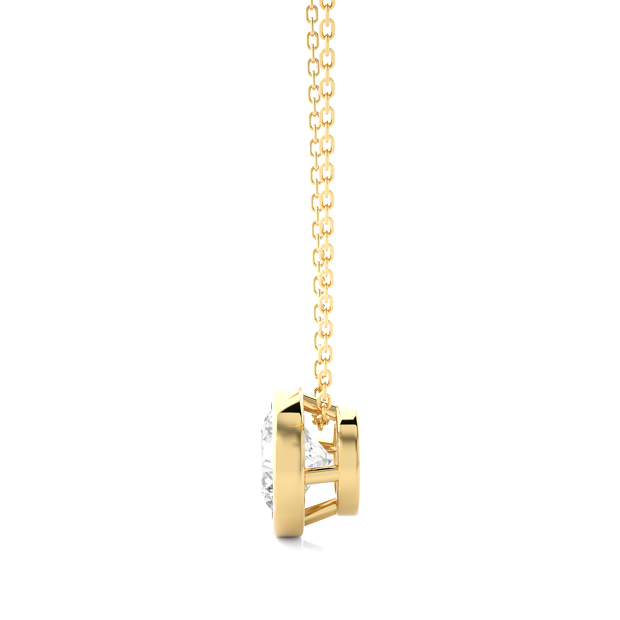 14K White Yellow Rose Gold 1.08 Carat Round Diamond Pendant