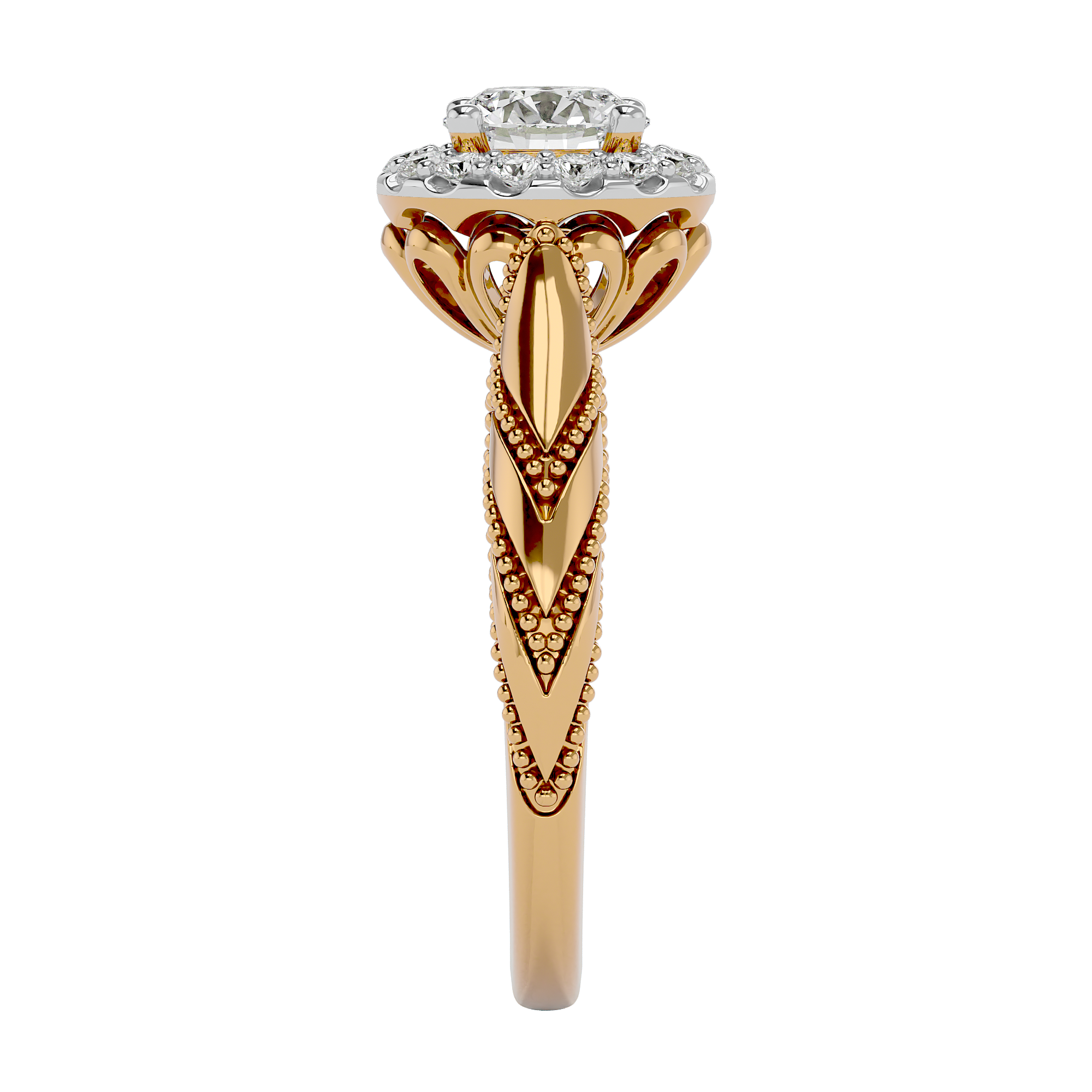 Vintage Charm Engagement Ring
