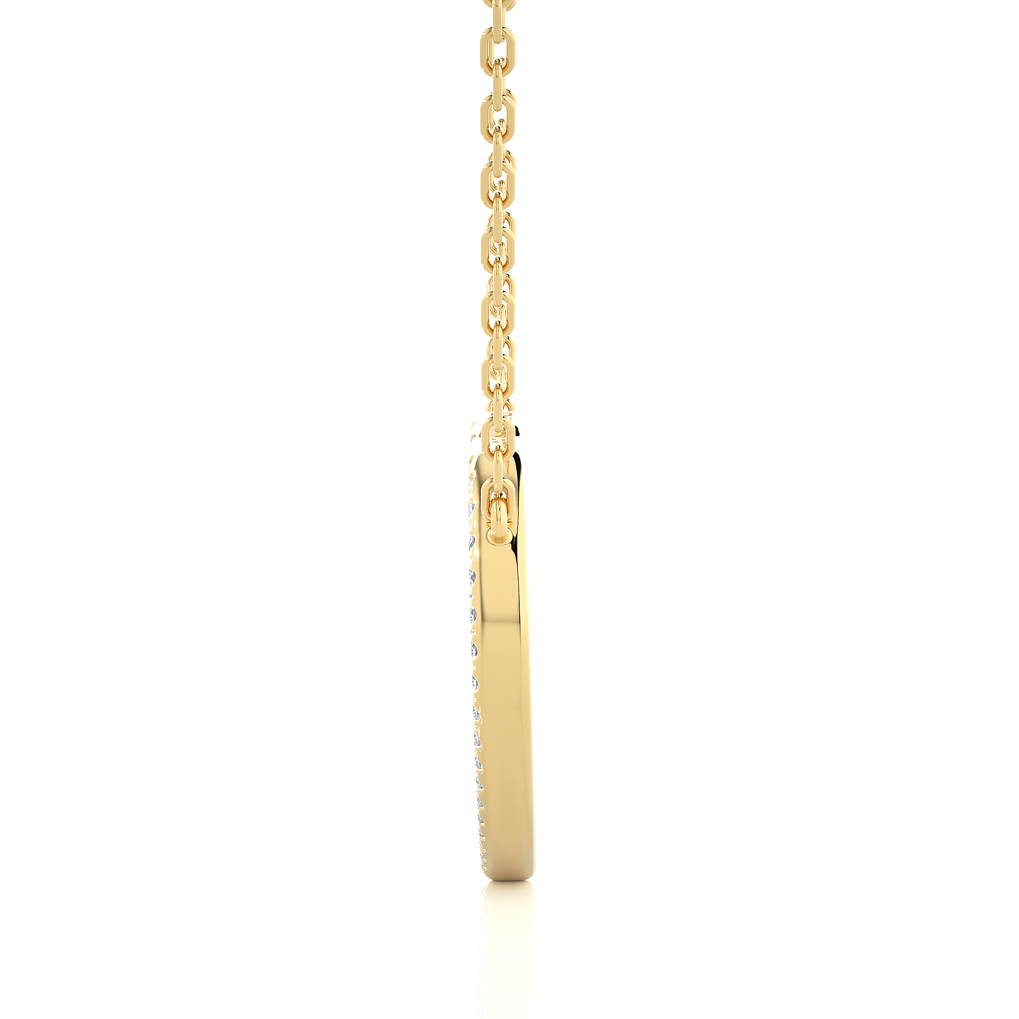 14K White Yellow Rose Gold 0.73 Carat Sweetheart Diamond Pendant