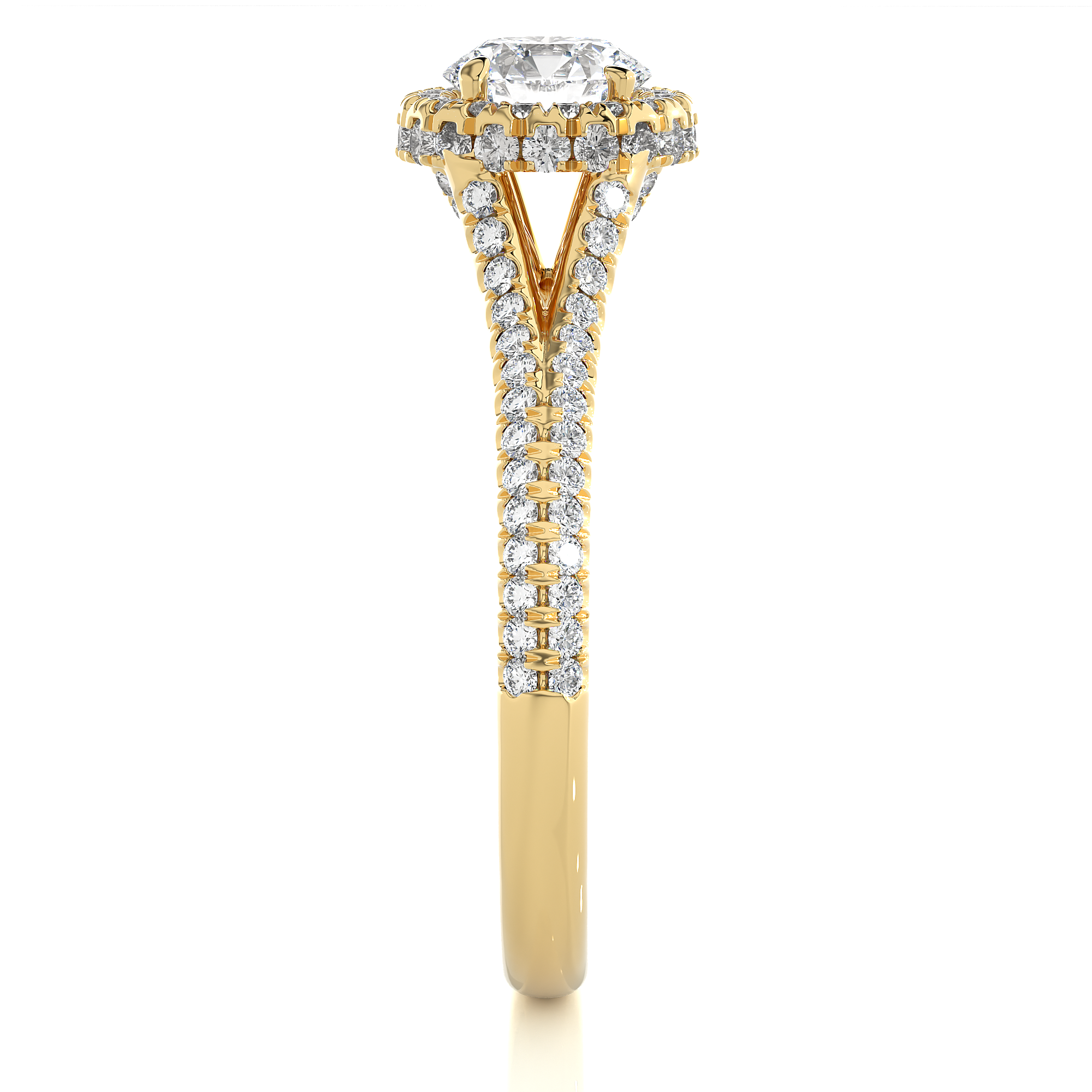14K White Yellow Rose Gold 1.07 Carat Round Diamond Ring