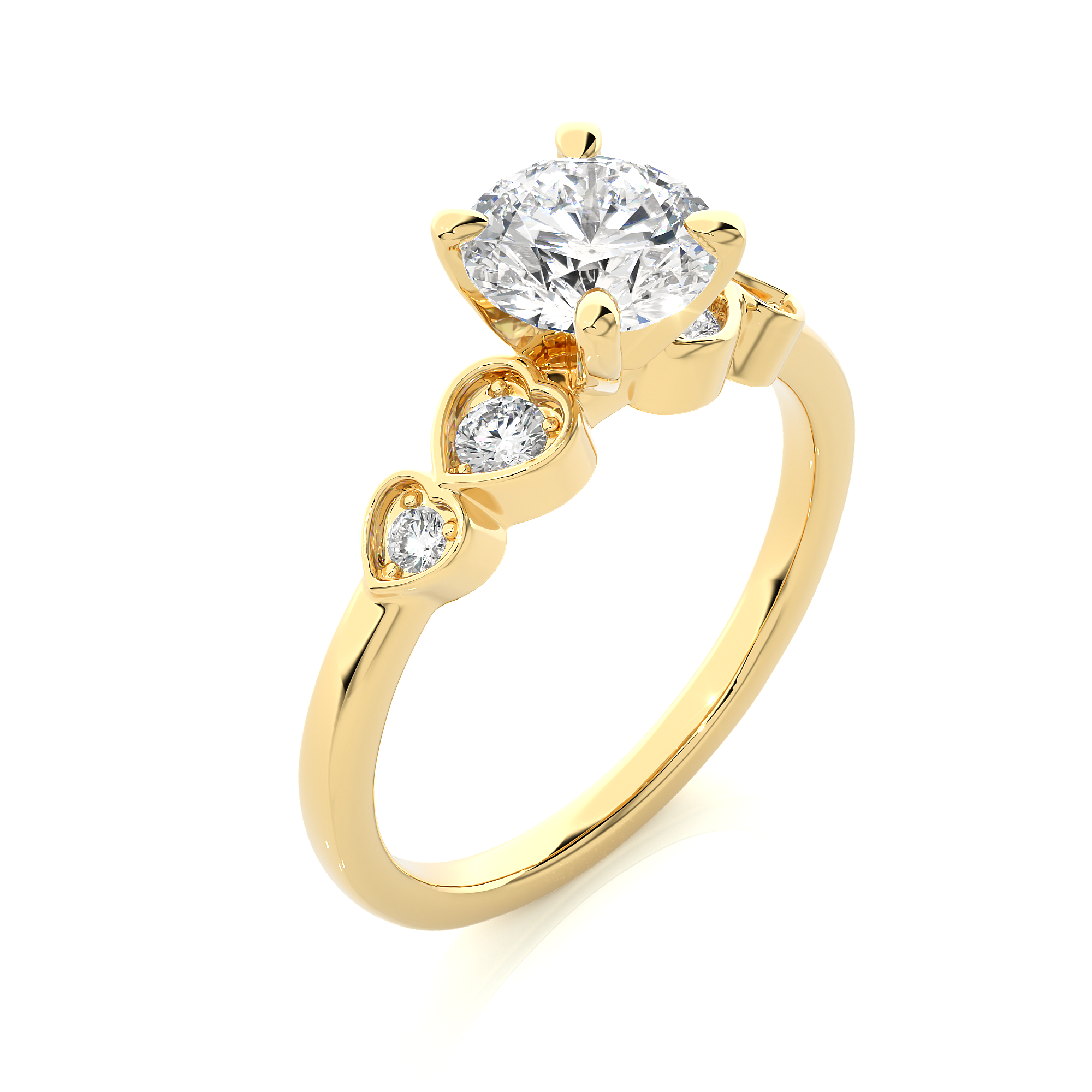 14K White Yellow Rose Gold 1.21 Carat Round Solitaire Diamond Ring