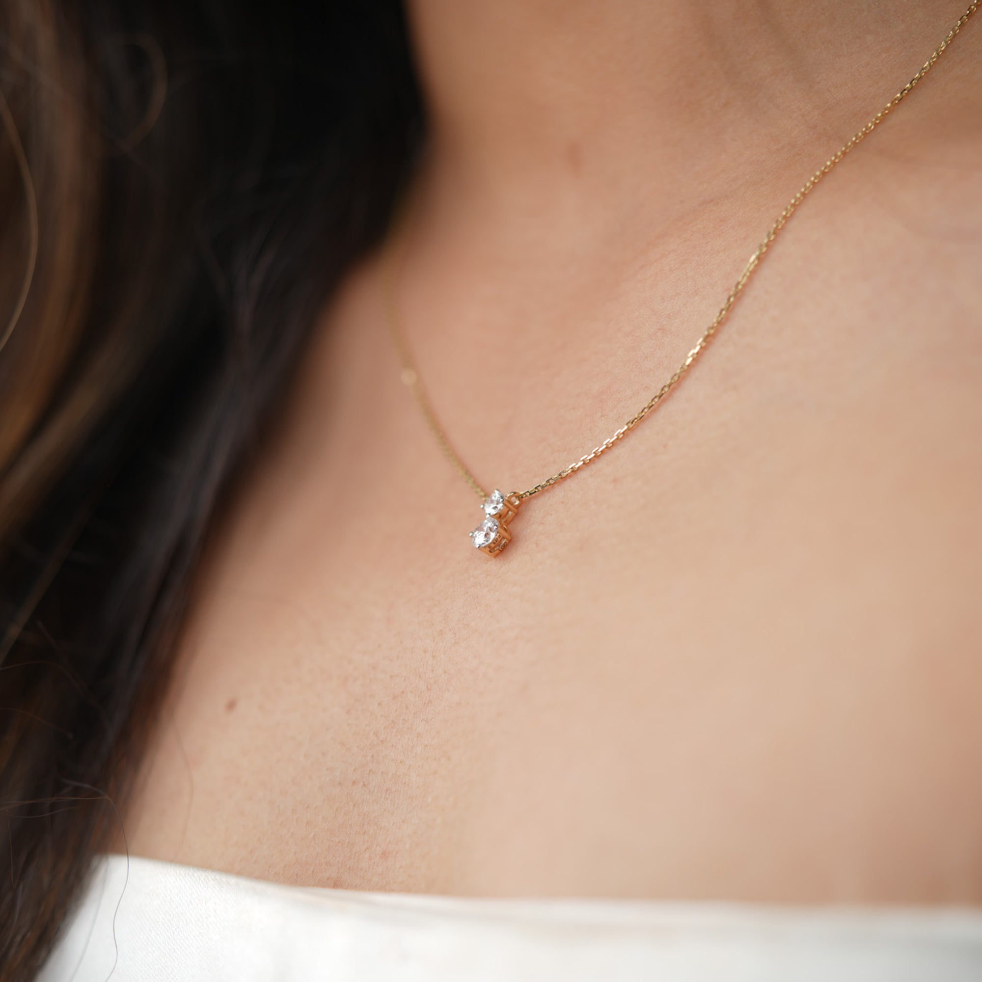Double Brilliance Solitaire Pendant