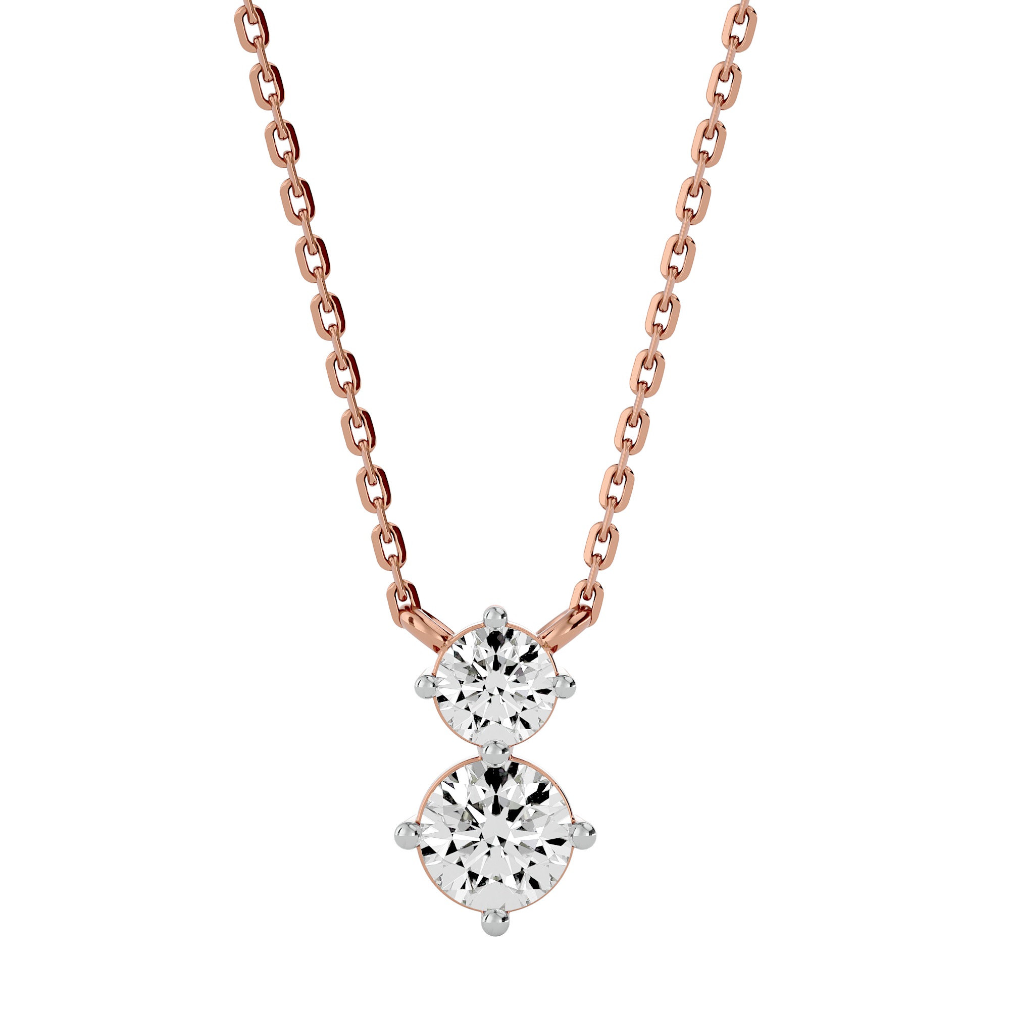 Double Brilliance Solitaire Pendant
