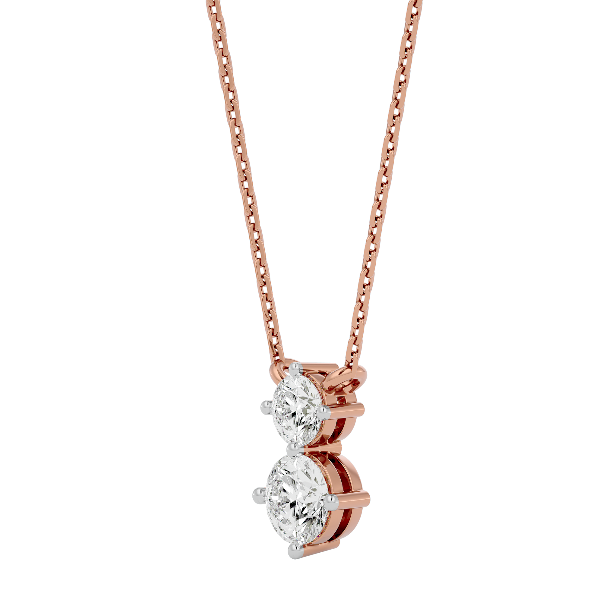 Double Brilliance Solitaire Pendant