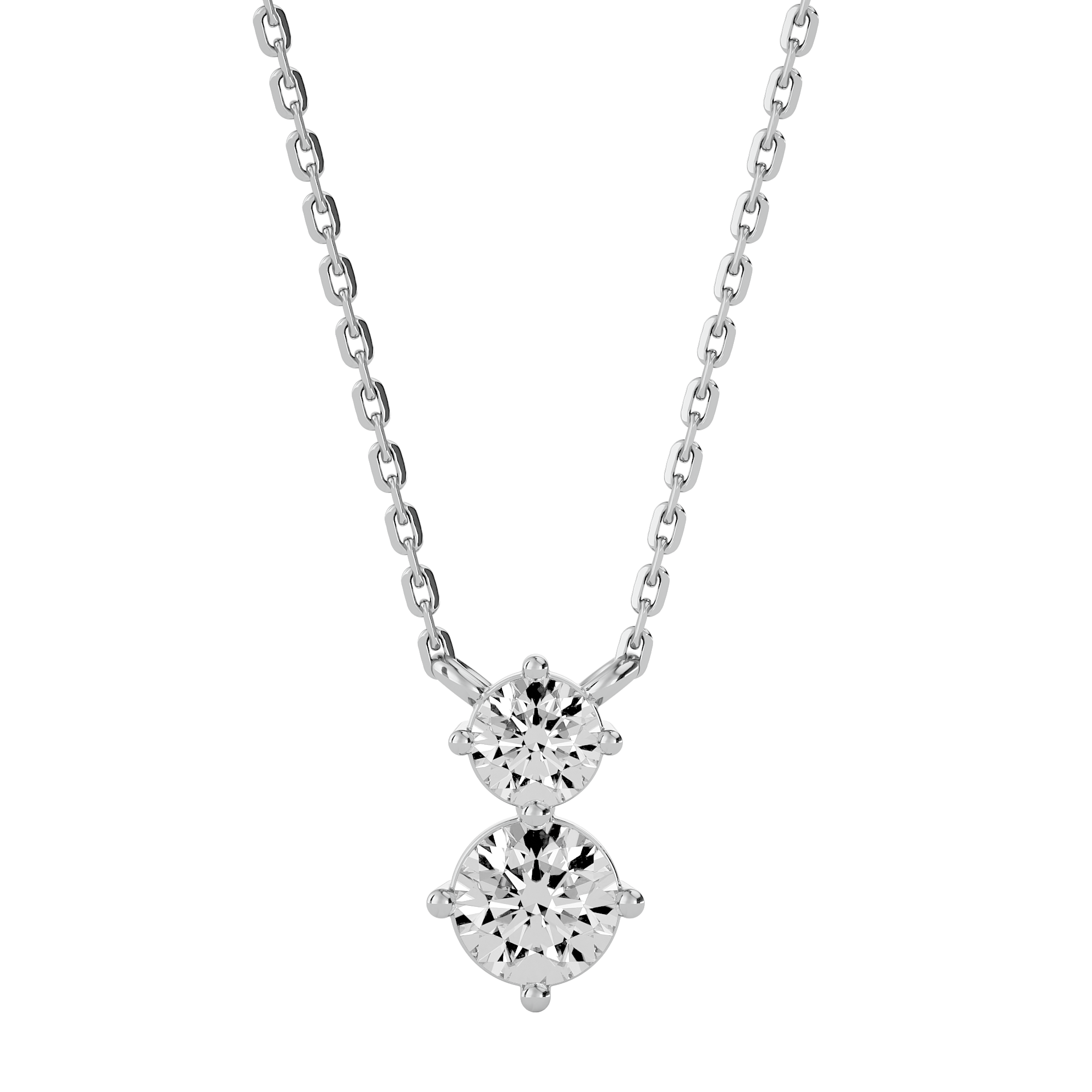Double Brilliance Solitaire Pendant