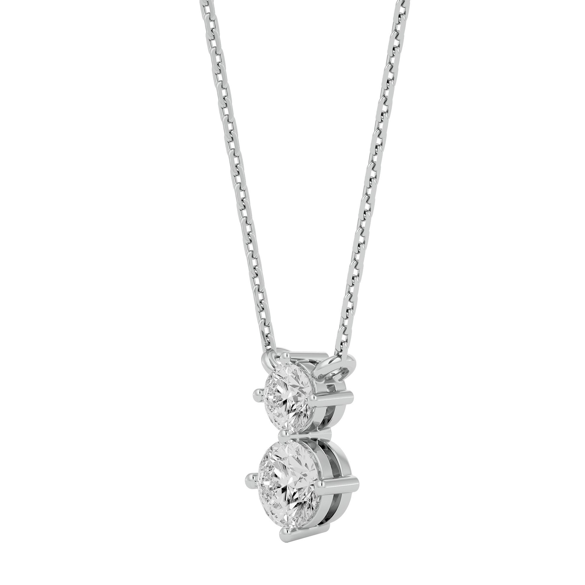 Double Brilliance Solitaire Pendant