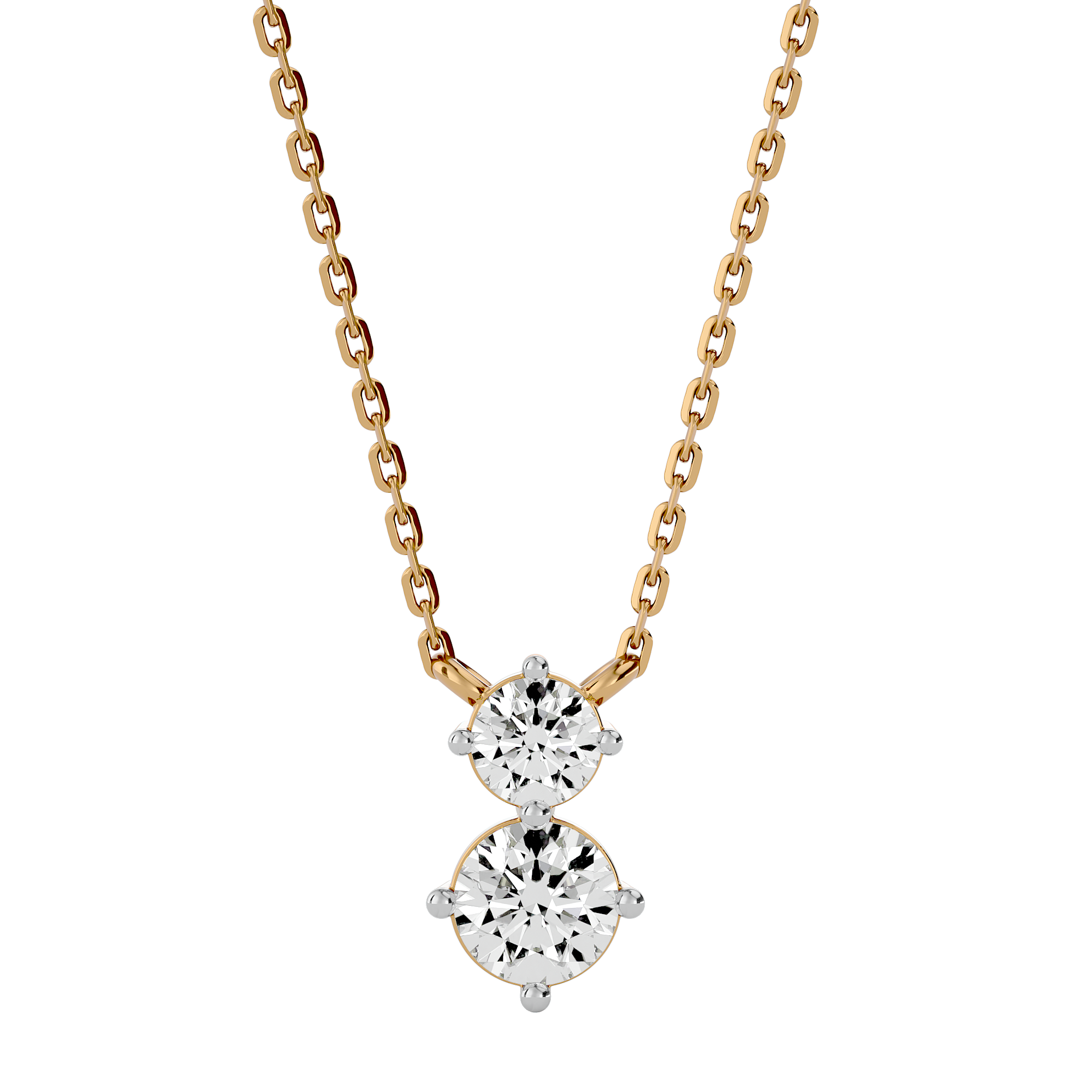 Double Brilliance Solitaire Pendant