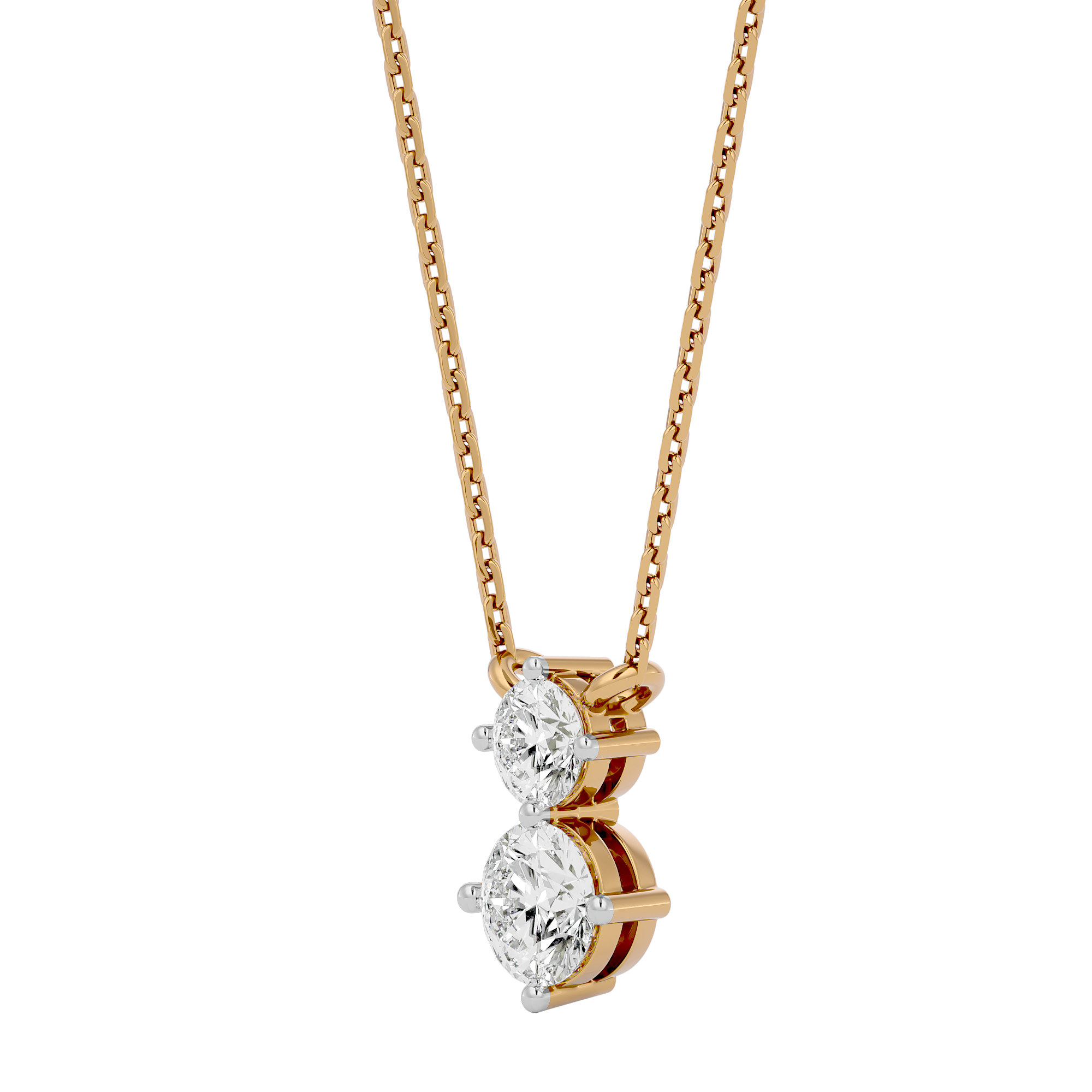 Double Brilliance Solitaire Pendant
