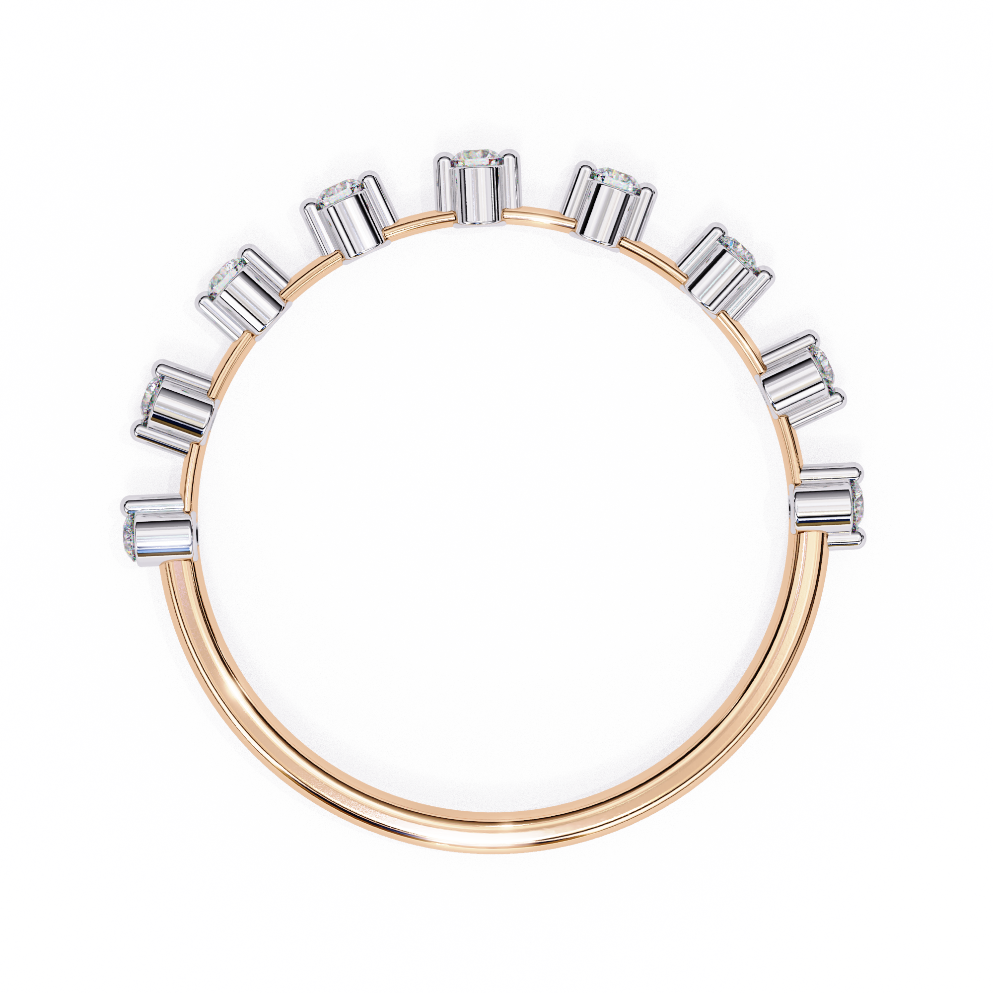 Sleek Round Diamond Contemporary Wedding Ring